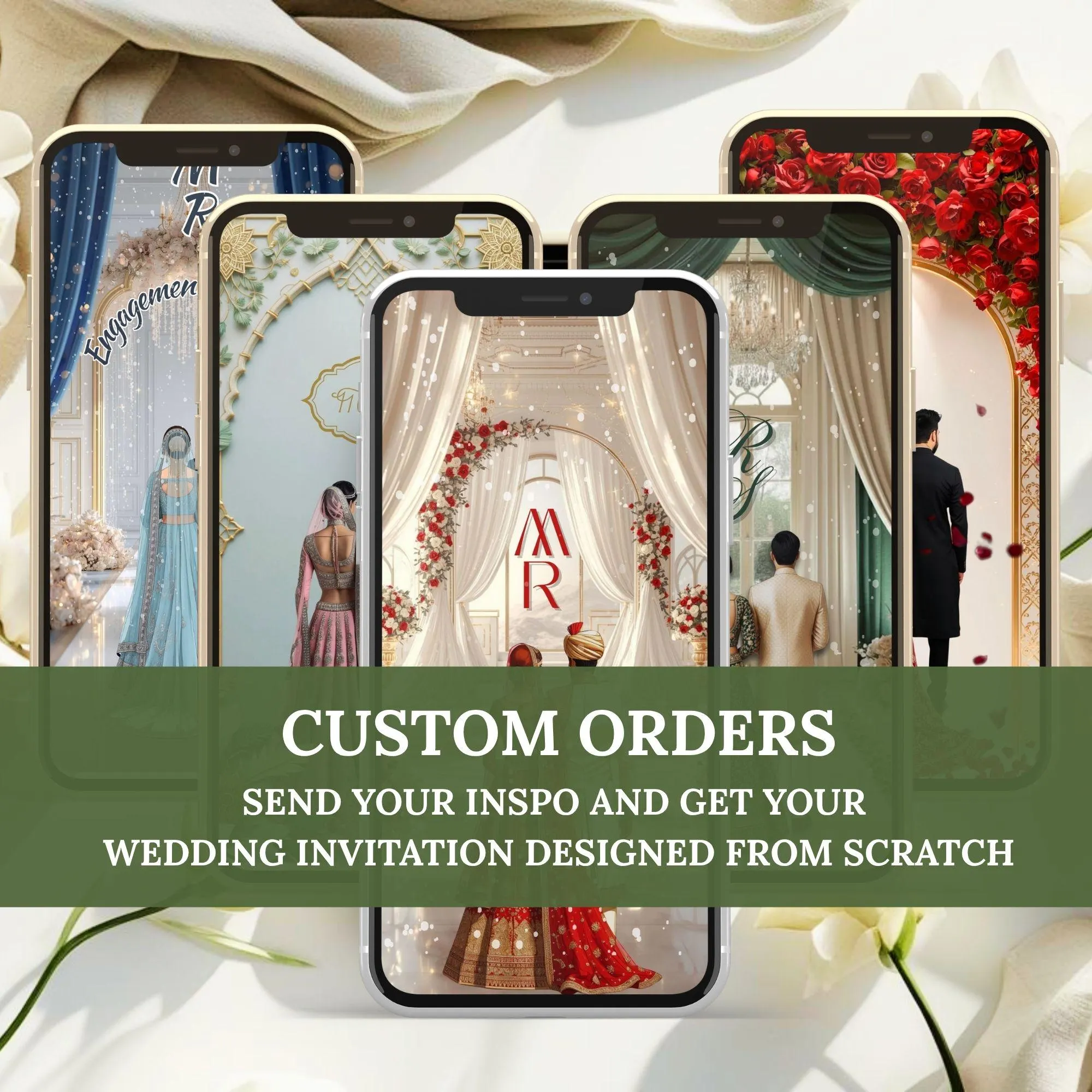 Custom made Wedding video invitation | Digital wedding invite Design from scratch