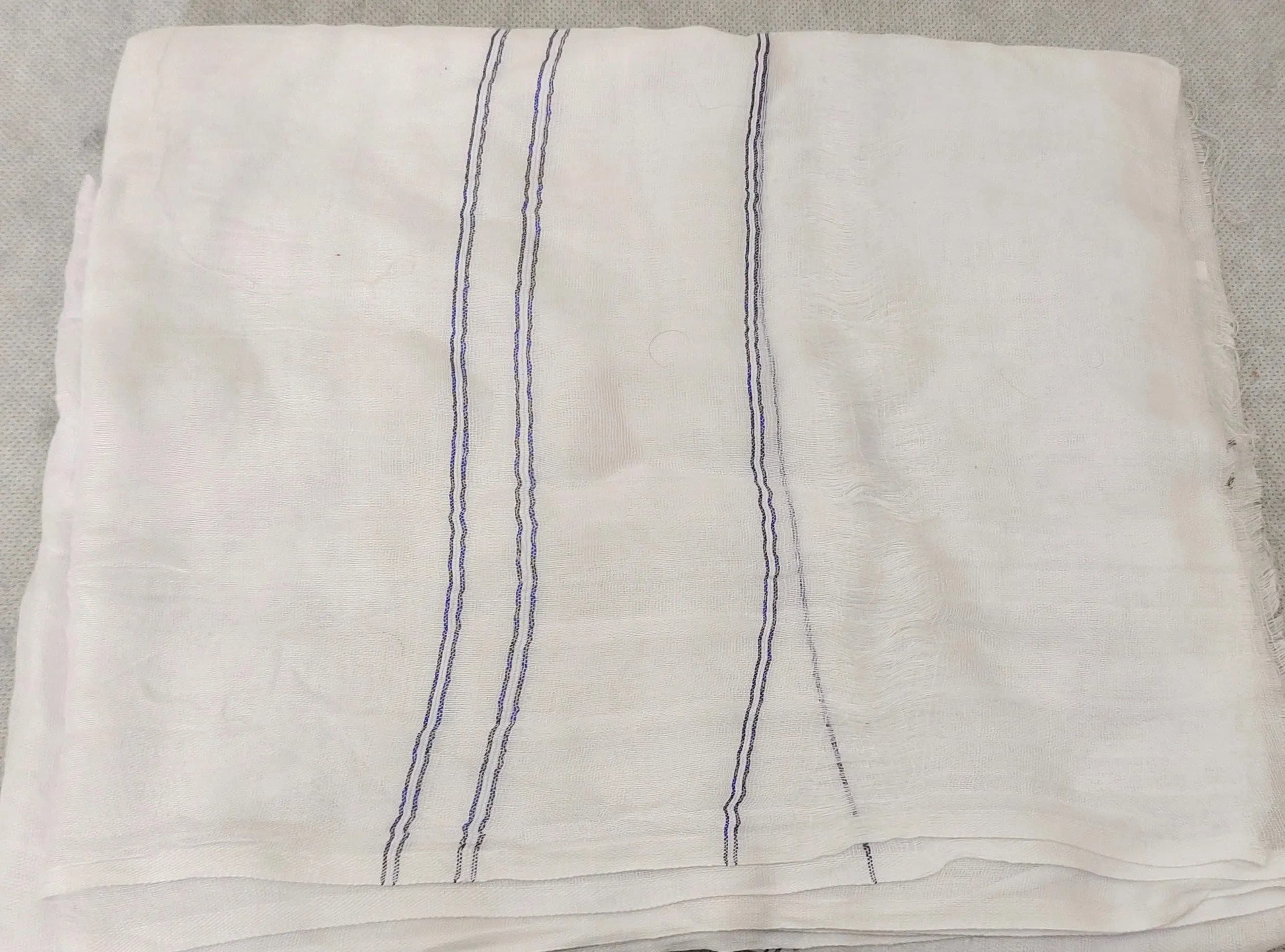White and black 2 pcs cotton muslim turban cloth - 15 ft pagri - image 4