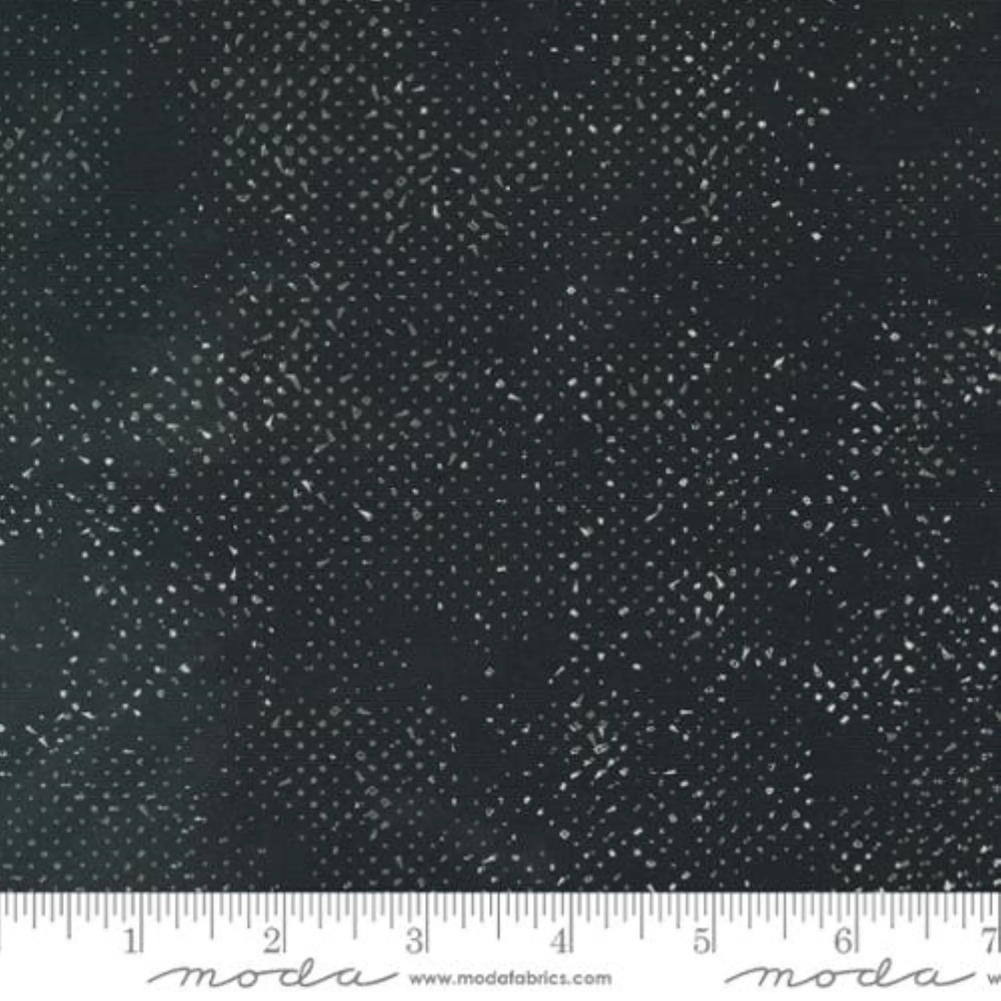 SPOTTED By Zen Chic for Moda Fabrics, Random Small Dot On Black (Ink) background | Modern Blender Dots |Sold by the yard | 1660-134