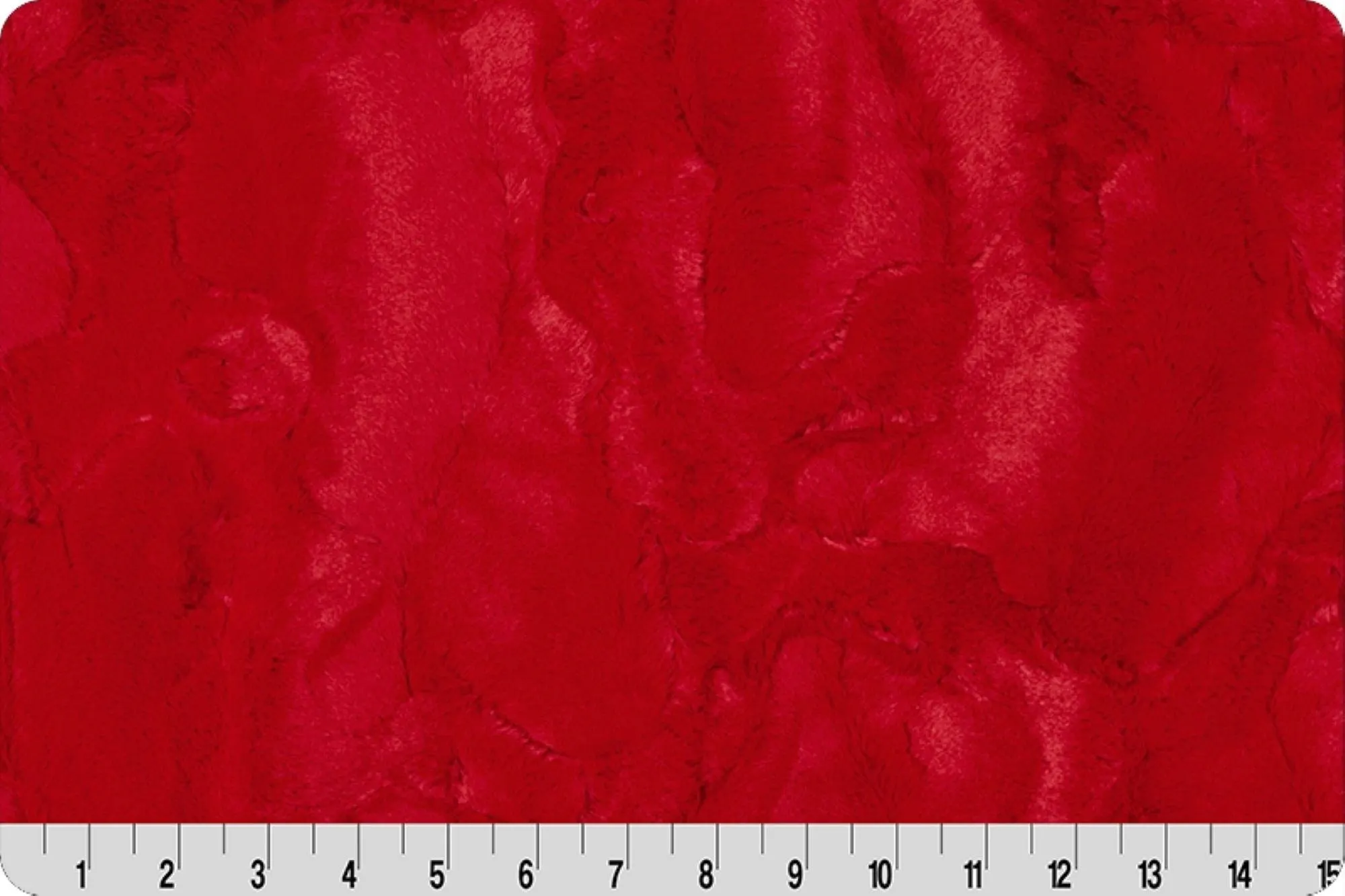 CARDINAL RED  Luxe Cuddle® Hide minky by Shannon Fabric - END of Bolt 23 "
