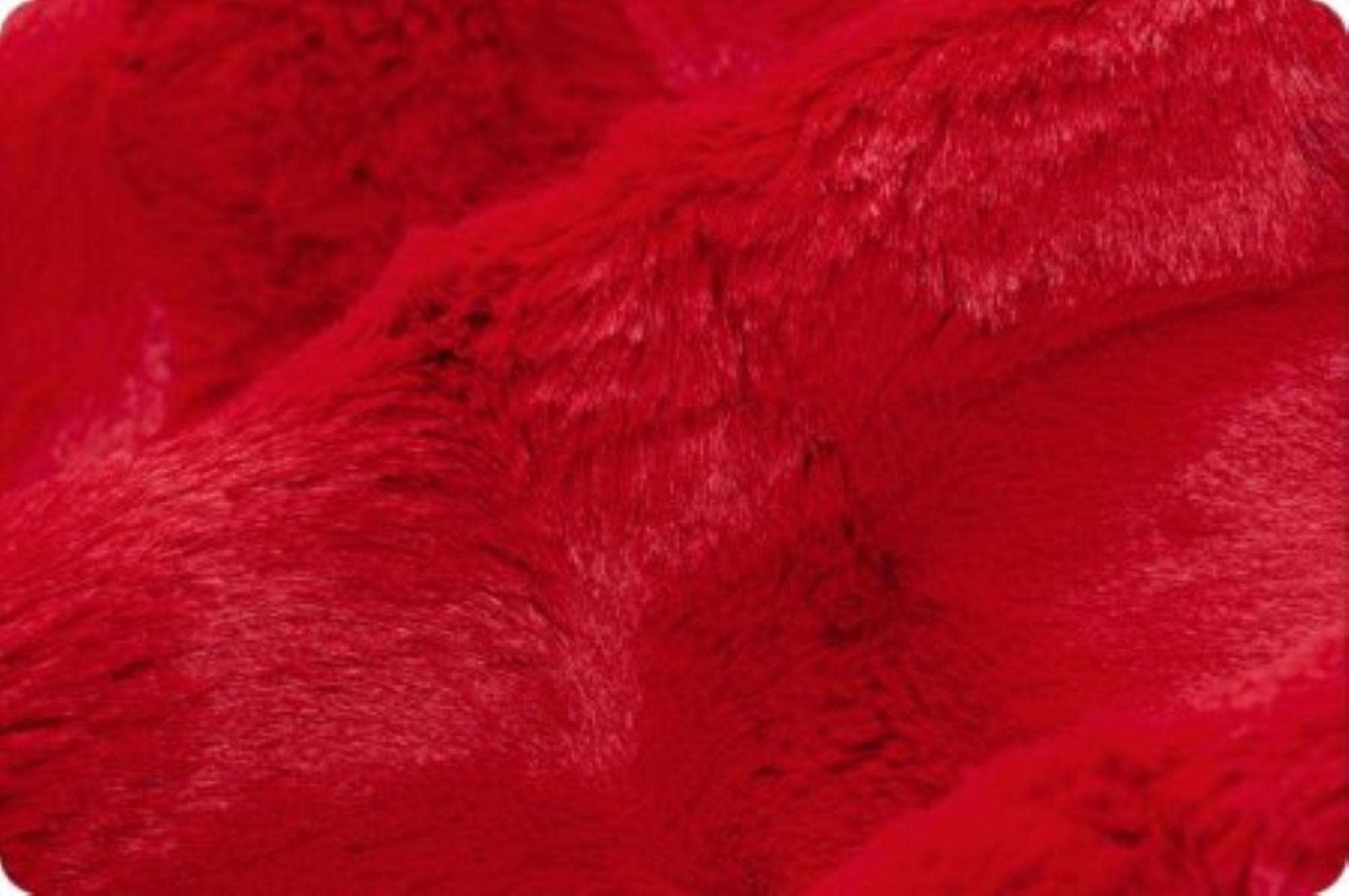 CARDINAL RED Luxe Cuddle® Hide minky by Shannon Fabric - END of Bolt 23 " - image 3