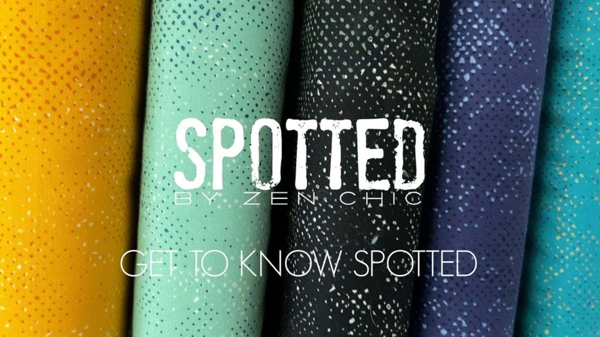 SPOTTED By Zen Chic for Moda Fabrics, Random Small Dot On Black (Ink) background | Modern Blender Dots |Sold by the yard | 1660-134 - image 2