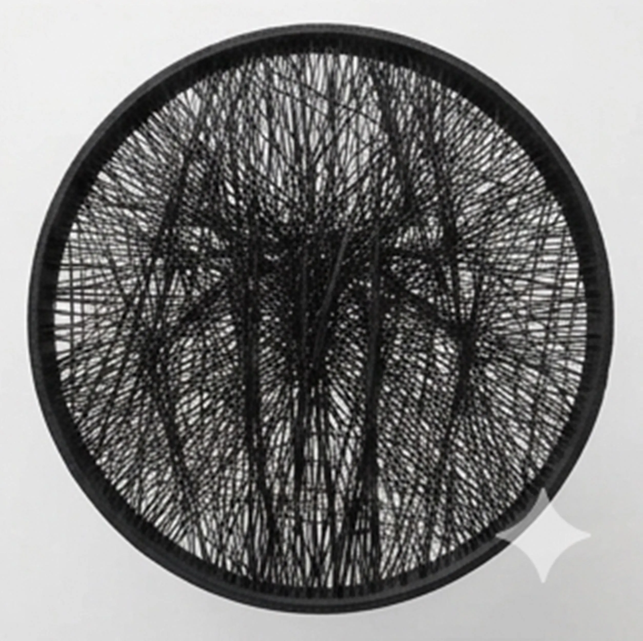 Spider String Art Sculpture – Superhero Inspired String Decor, Black Thread Circle Frame - image 5