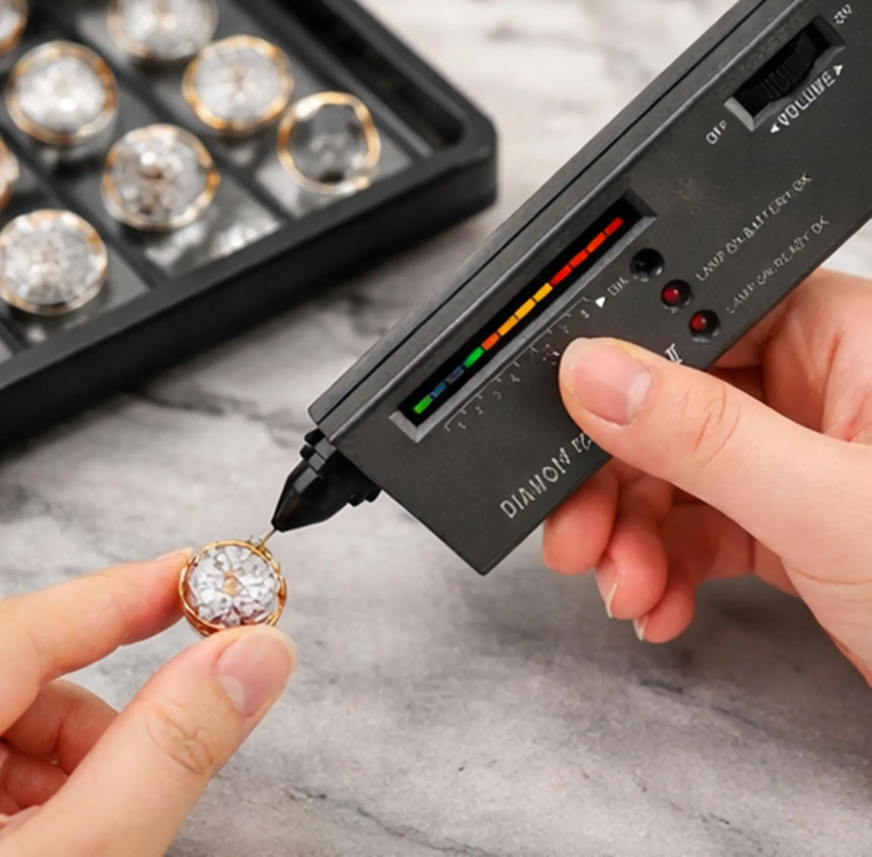 Diamond Tester Machine Portable Gemstone Selector Tool, Tester Pen 9V Black - image 5