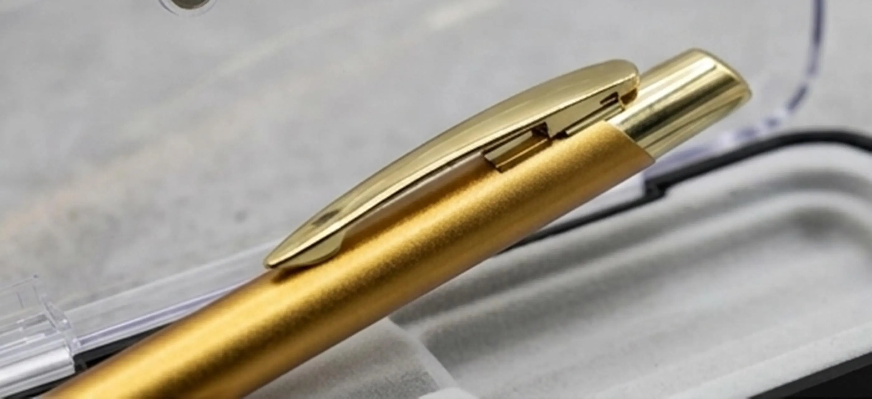 Luxury Gold Metal Ballpoint Pen with Black Leather Notebook, Executive Writing Set - image 5