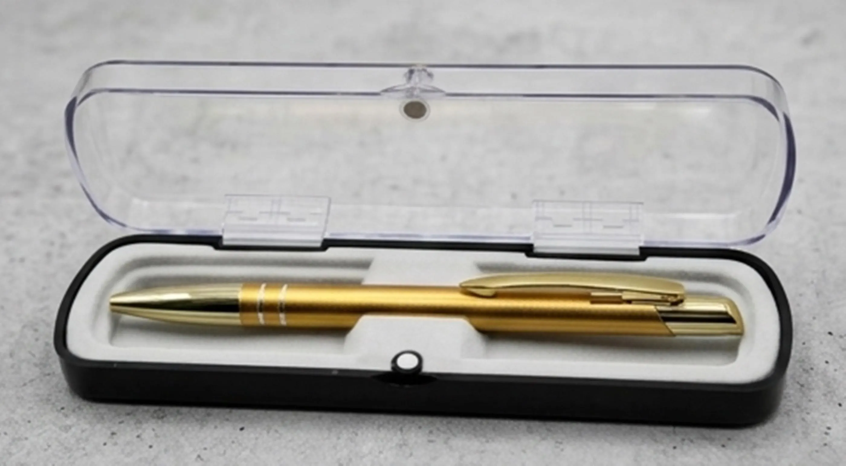 Luxury Gold Metal Ballpoint Pen with Black Leather Notebook, Executive Writing Set - image 4