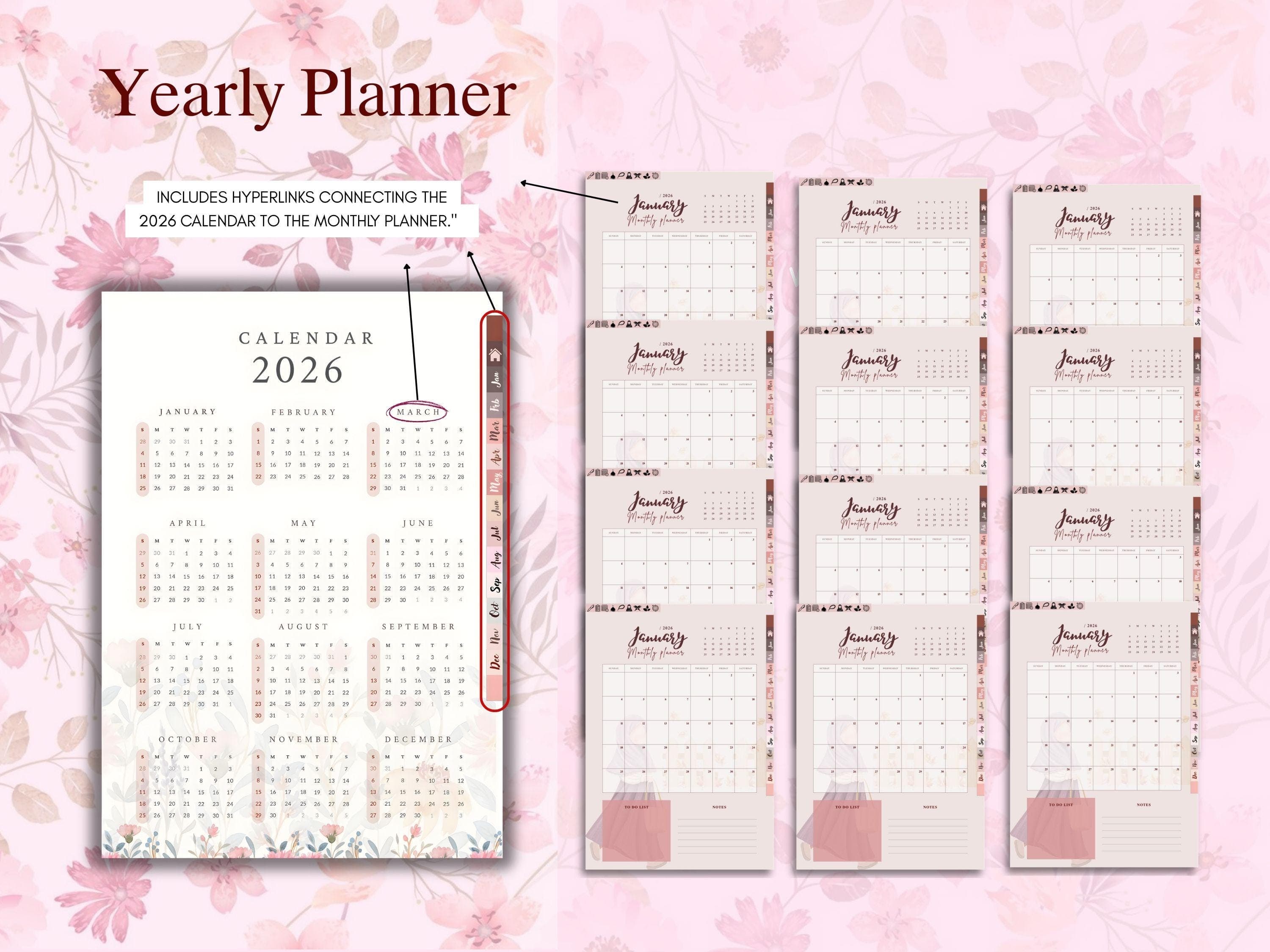 2026 Digital Muslimah Planner | Deen & Dunya | Hyperlinked | GoodNotes iPad And Printable A4 - image 4