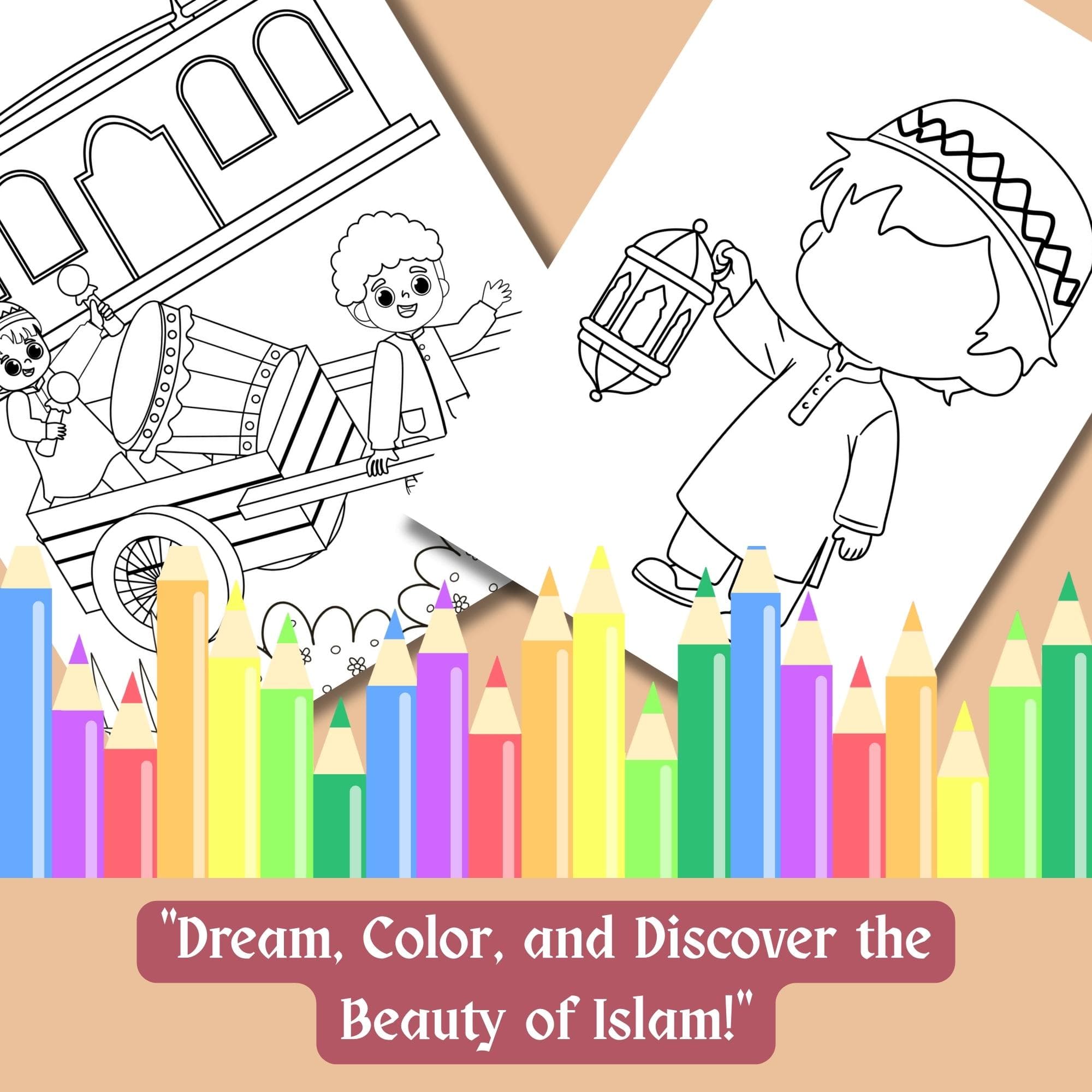 Islamic Coloring Book for Kids: Muslim Activities (A4 Digital Download) - image 3