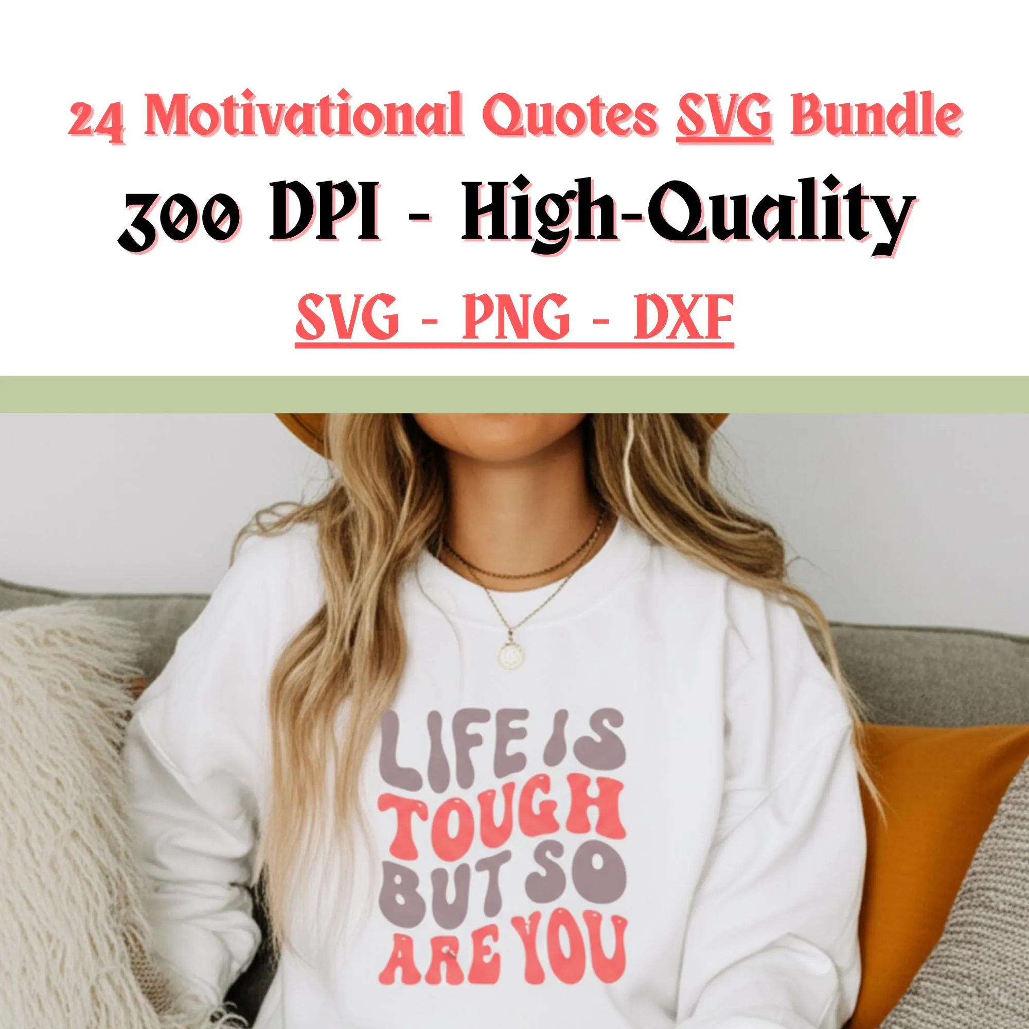 Motivational Quotes SVG Bundle: Inspirational Clipart, Positive Affirmations (Digital Download))