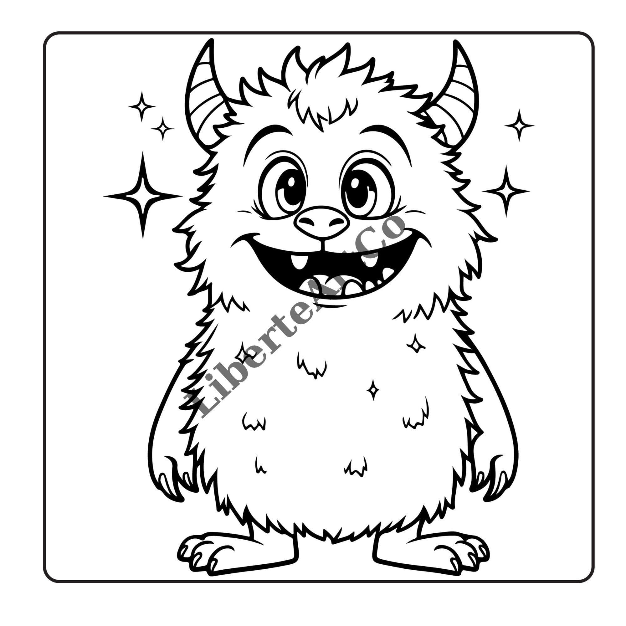 Creepy Monster Coloring Book – 165 Page Cute & Spooky Illustrations (PDF) - image 4