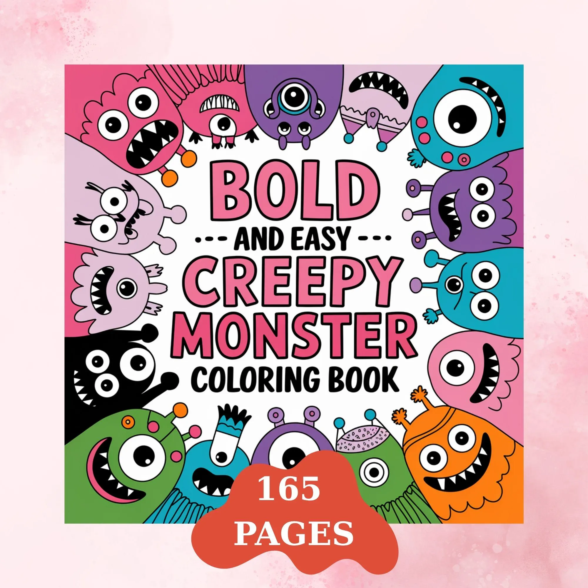 Creepy Monster Coloring Book – 165 Page Cute & Spooky Illustrations (PDF)