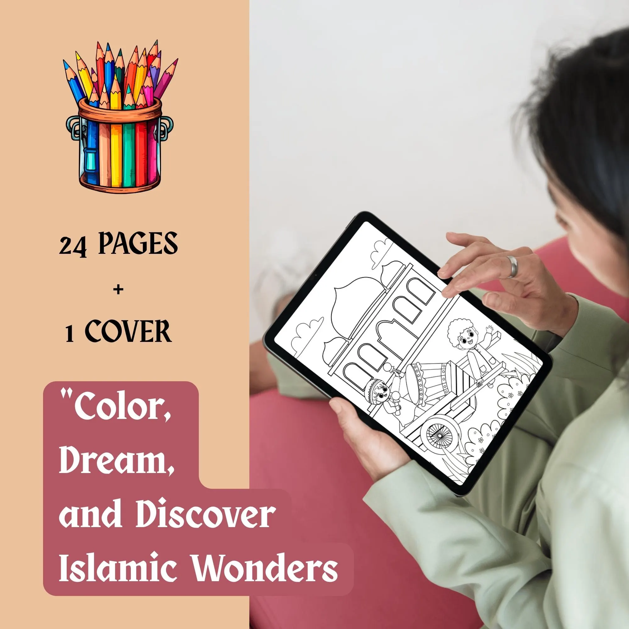 Islamic Coloring Book for Kids: Muslim Activities (A4 Digital Download) - image 5