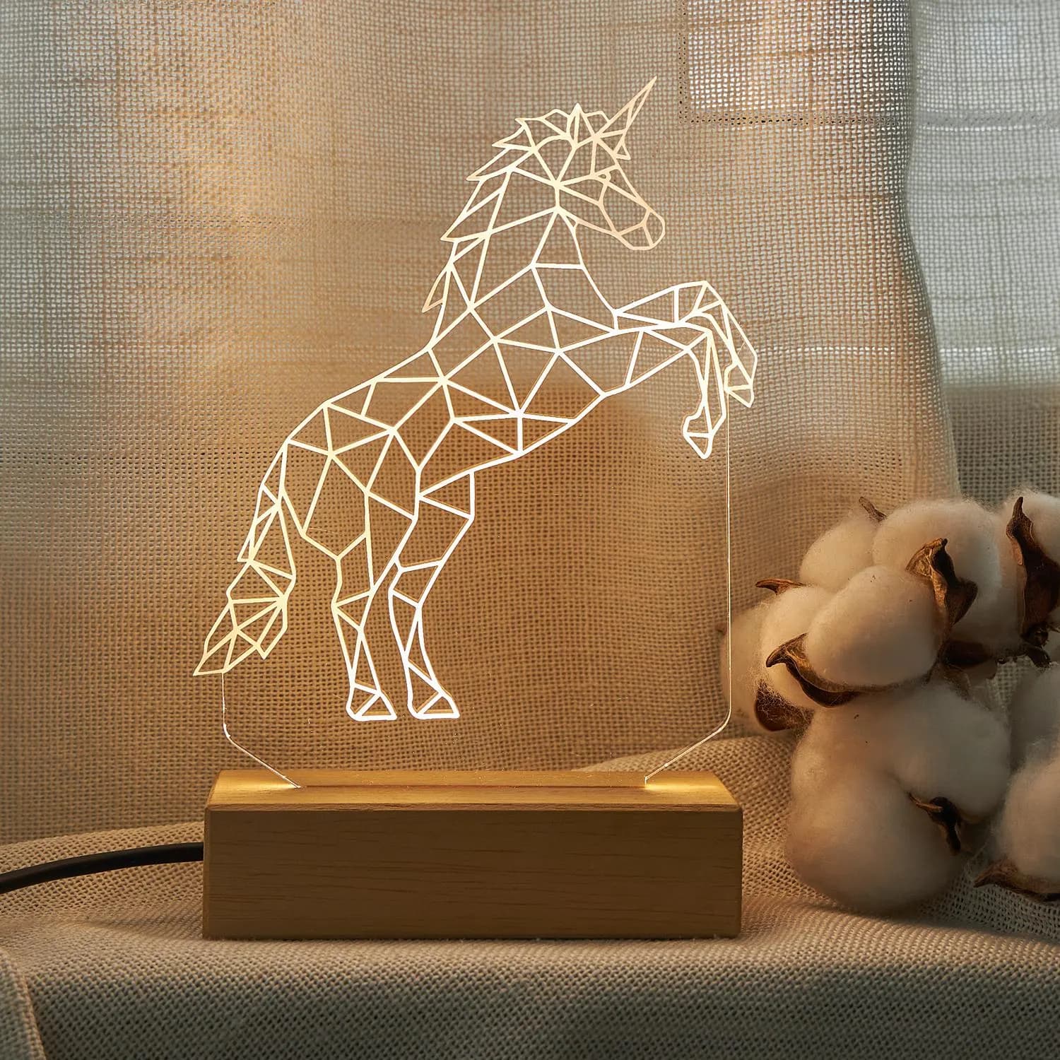 Animal-Themed Night Light | Dog & Cat, Horse, Owl, Flamingo, Unicorn LED Lamp | Cute Home Decor, Birthday Gift for Animal Lovers Pet Owners - image 3