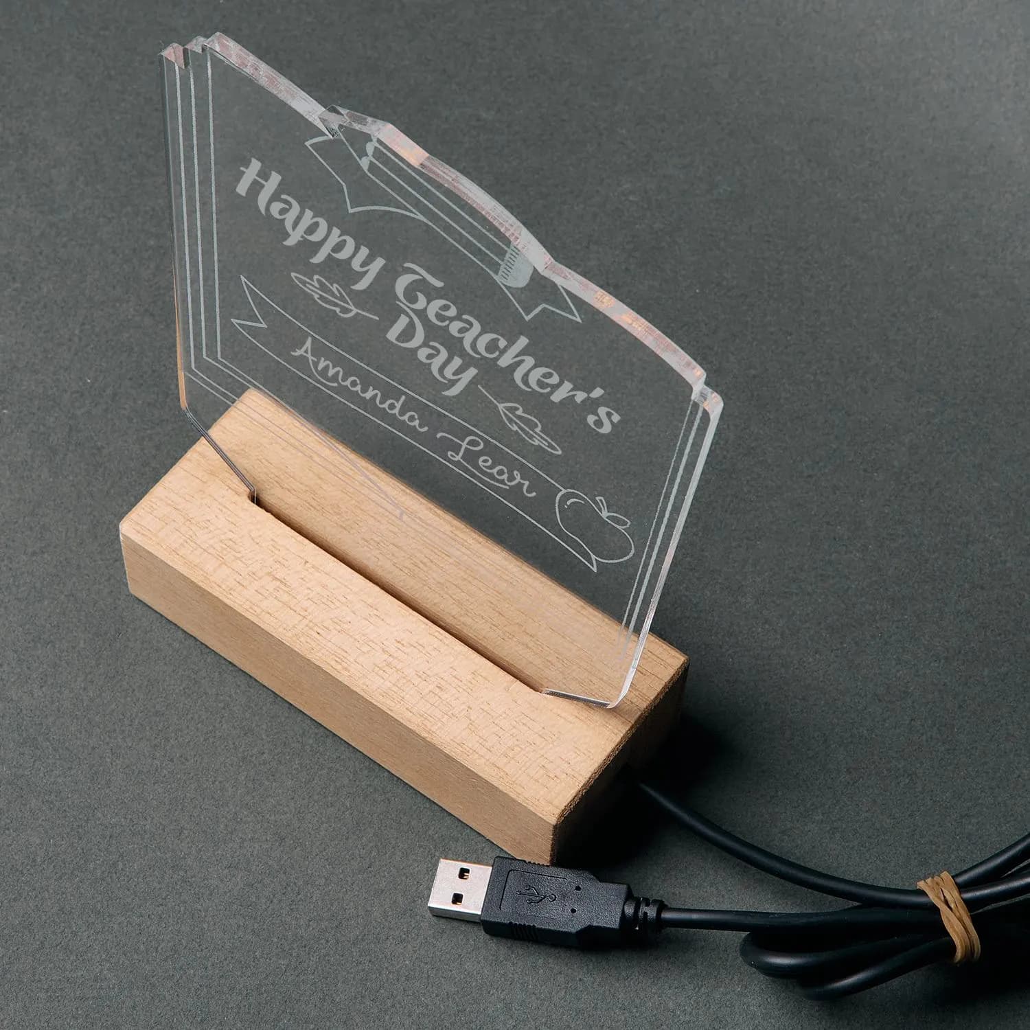 Custom Teacher's Day Desk Light | Back to School, Graduation, Thank You Retirement Gift | High School Teacher Appreciation Gift from Student - image 4