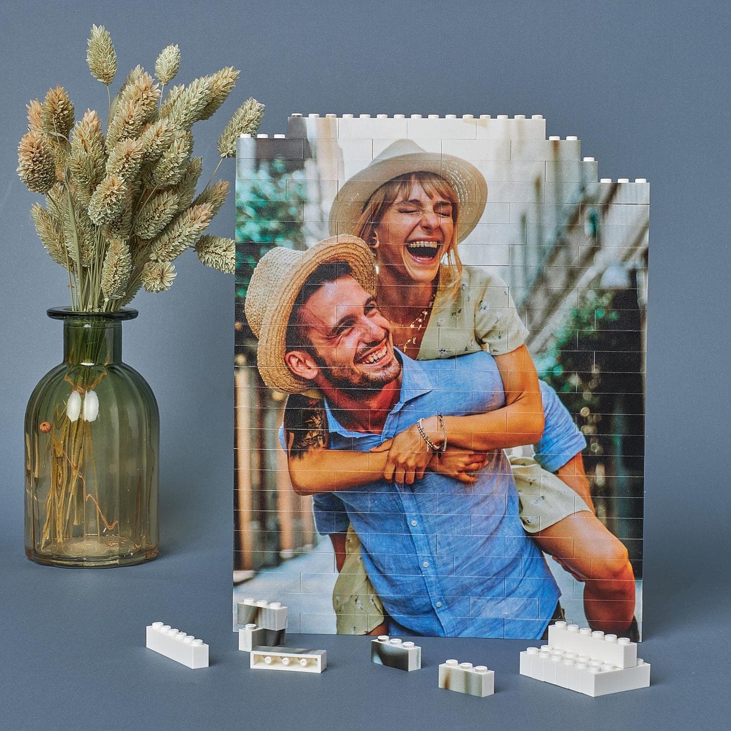 Custom Photo Brick Puzzle Gift with Heart or Rectangle Shape | Personalised Building Block Picture Gift for Couples, Kids & Families EU Made - image 5