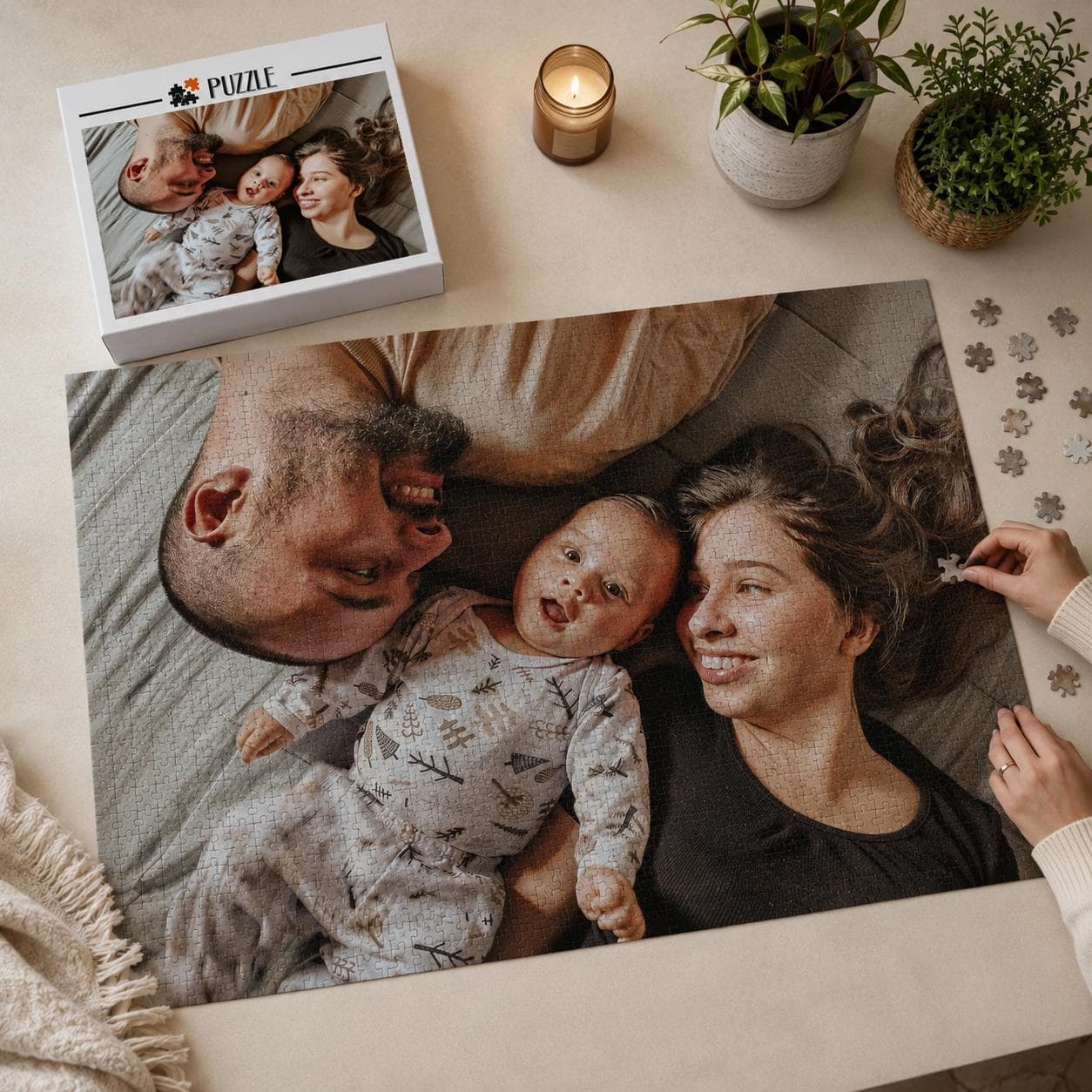 Personalised Photo Puzzle 1000 Pieces, Custom Jigsaw Puzzle Gift, Birthday Anniversary Christmas