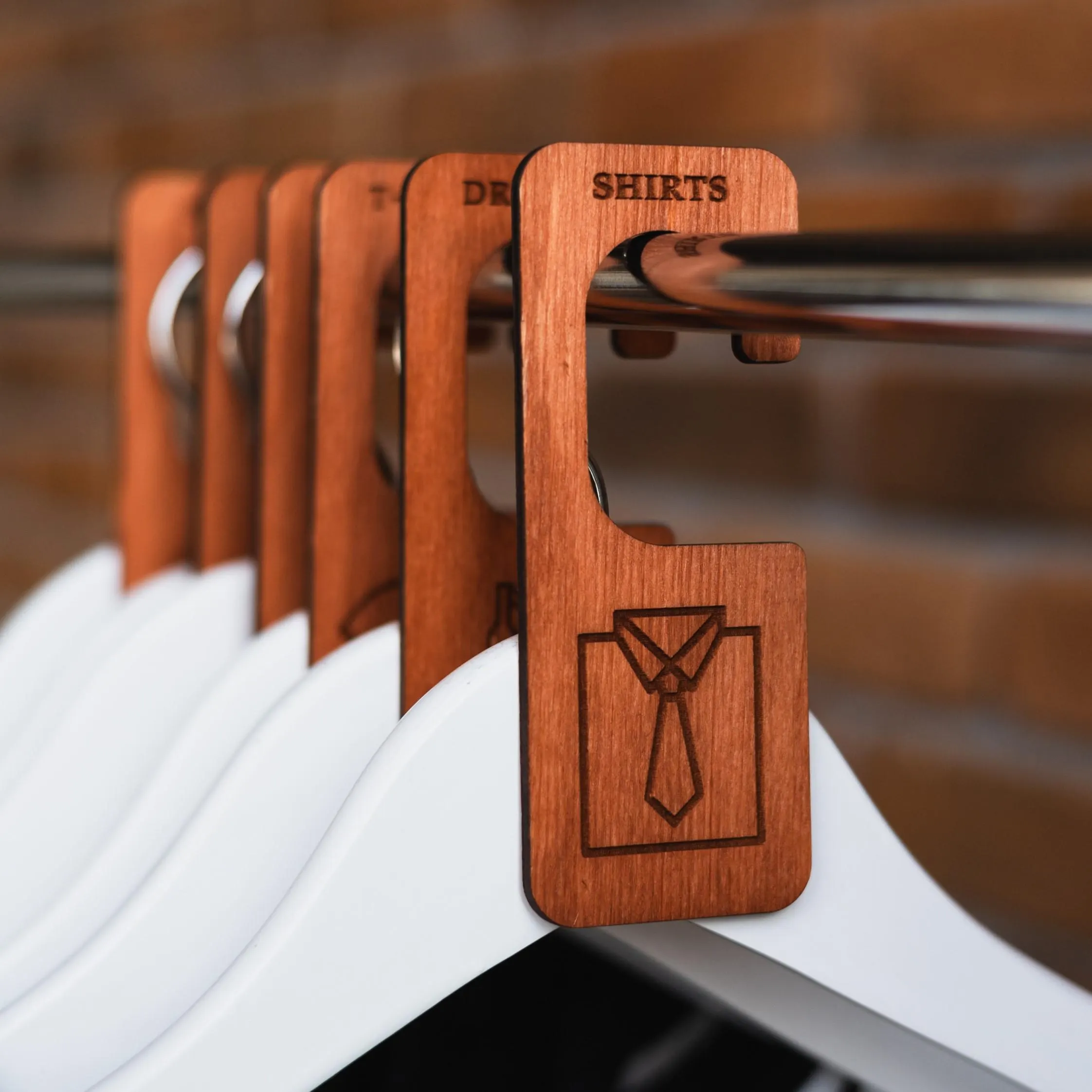 Wood closet dividers for rod, Custom closet dividers for adults, Wardrobe dividers, Closet dividers with tag on top, Closet separatees - image 3