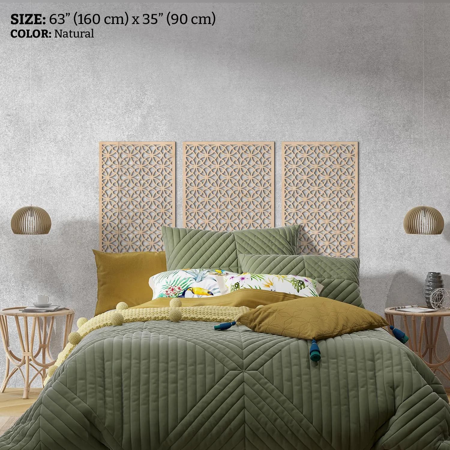 Headboard Decor, Wooden Headboard Wall Art, Bedroom Wall Decor, Bed Headboard Decoration, Boho Bedroom Decor, Modern Wall Art - image 3