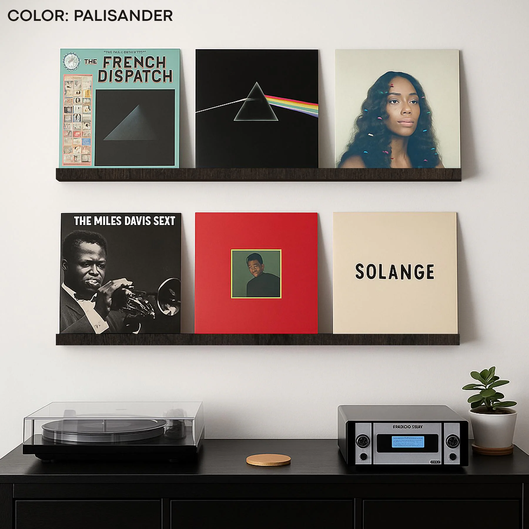 Vinyl record ledge, Wooden vinyl record wall shelf, Vinyl record wall mount wood, Floating vinyl record storage, Lp wall shelf display - image 5
