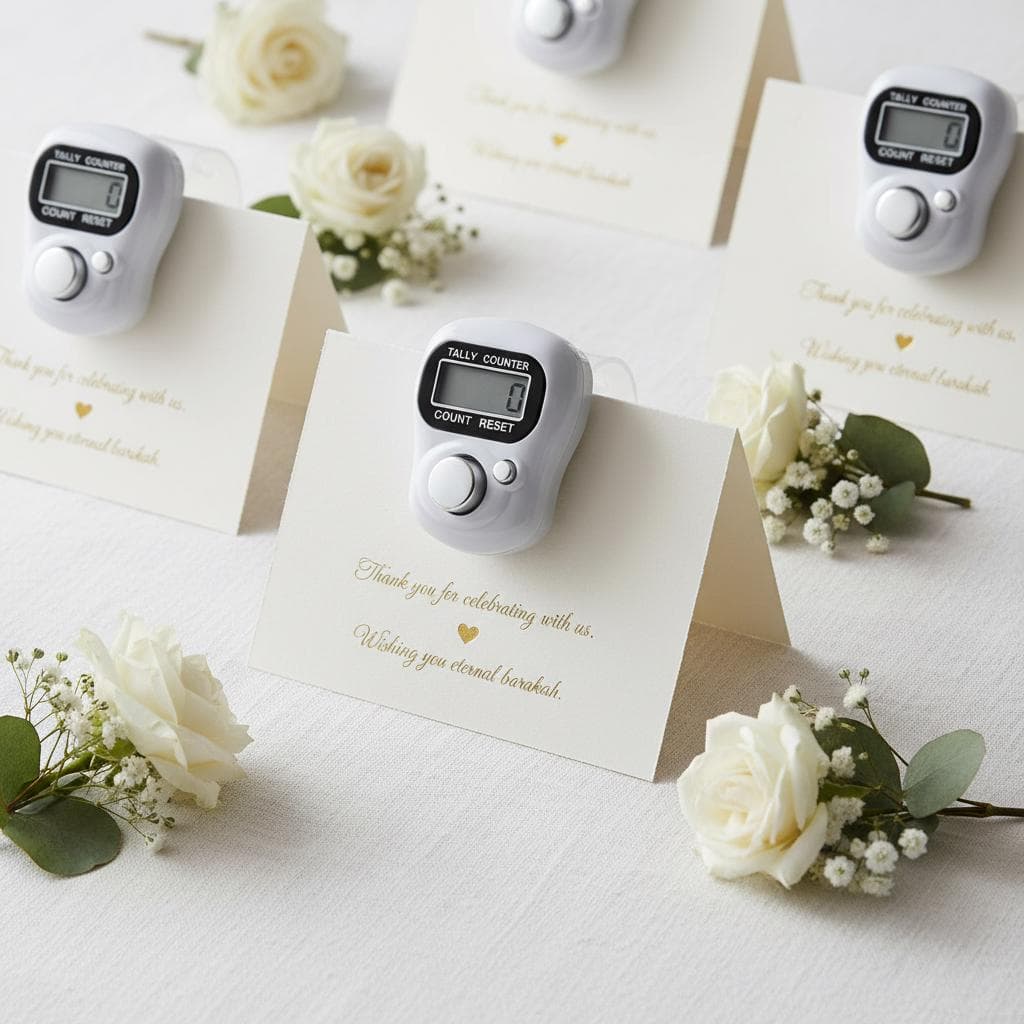 White Tasbih/Dhikr Counters, Nikkah Wedding Engagement Bridal Shower Henna Hajj Umrah Islamic Event Favors Favours
