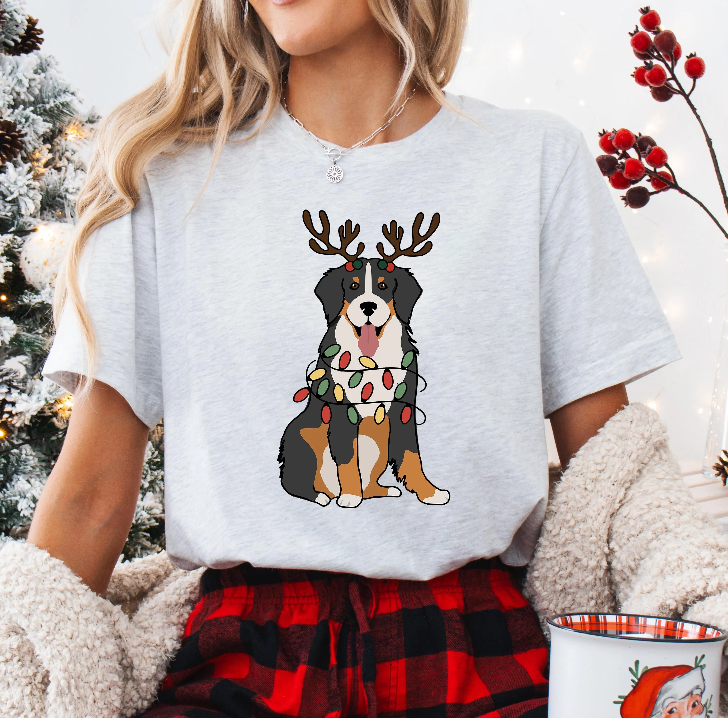 Bernese Mountain Christmas Shirt, Custom Dog Breed Sweatshirt, Cute Pet Gift