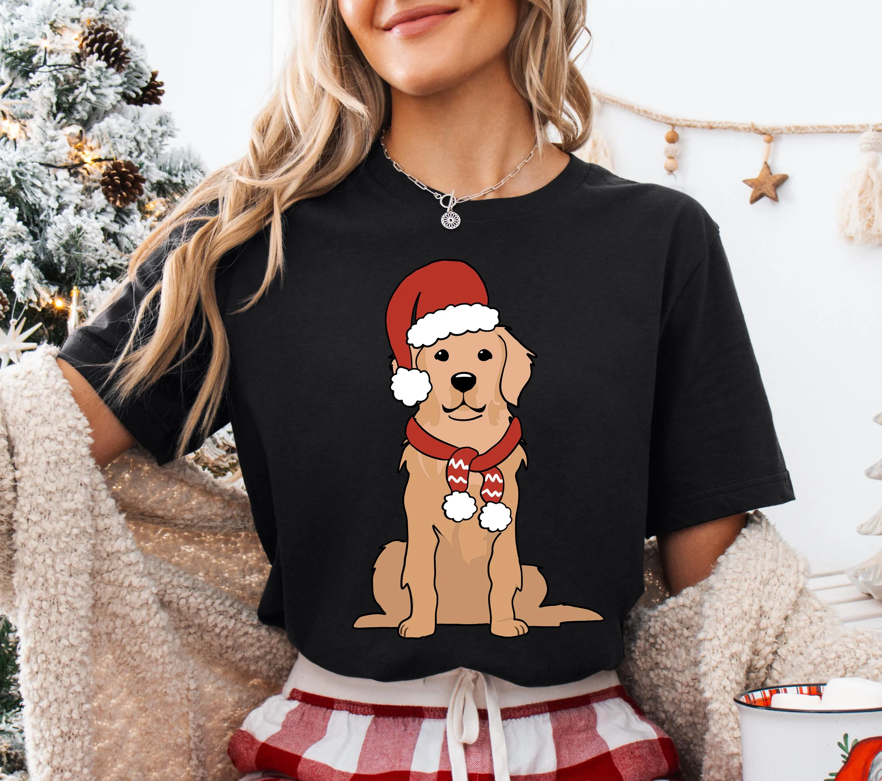 Golden Retriever Christmas Shirt, Custom Dog Breed Sweatshirt, Santa Gift