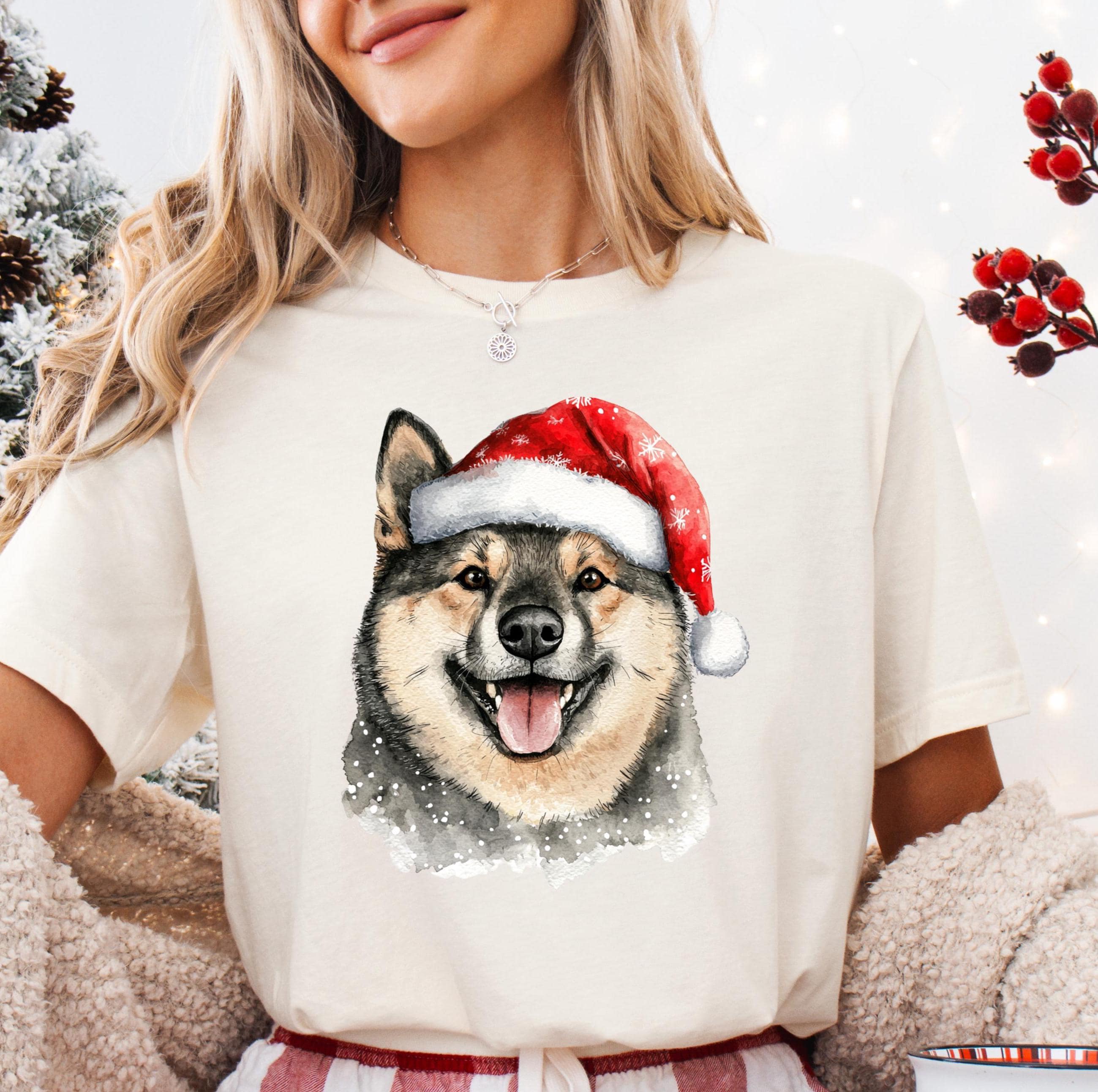 Akita Christmas Shirt Custom Dog Breed Sweatshirt Holiday Pet Gift Dog Owner Holiday Pet Top Merry Akita Dog Mom T-shirt