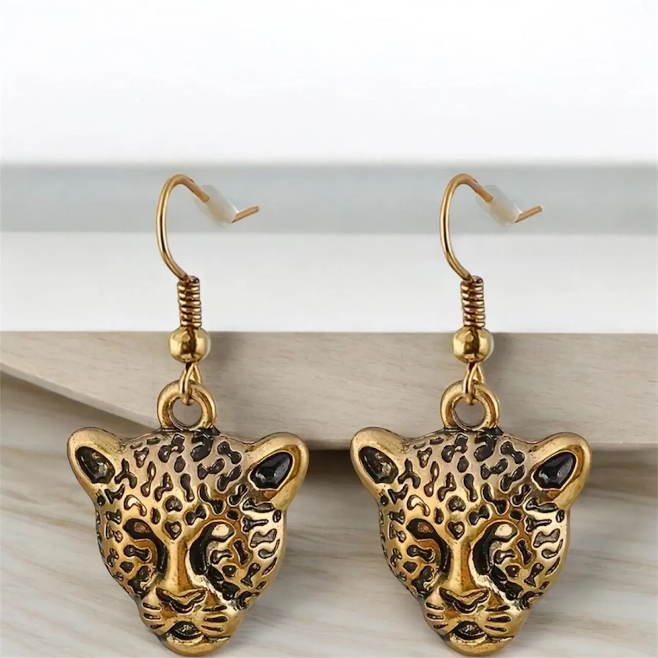 Jaguar Gold earrings,Handmade tiger earrings,Jaguar jewelry ,Dangle earrings Game day earrings),Nfl team custom  earrings,Jacksonville team