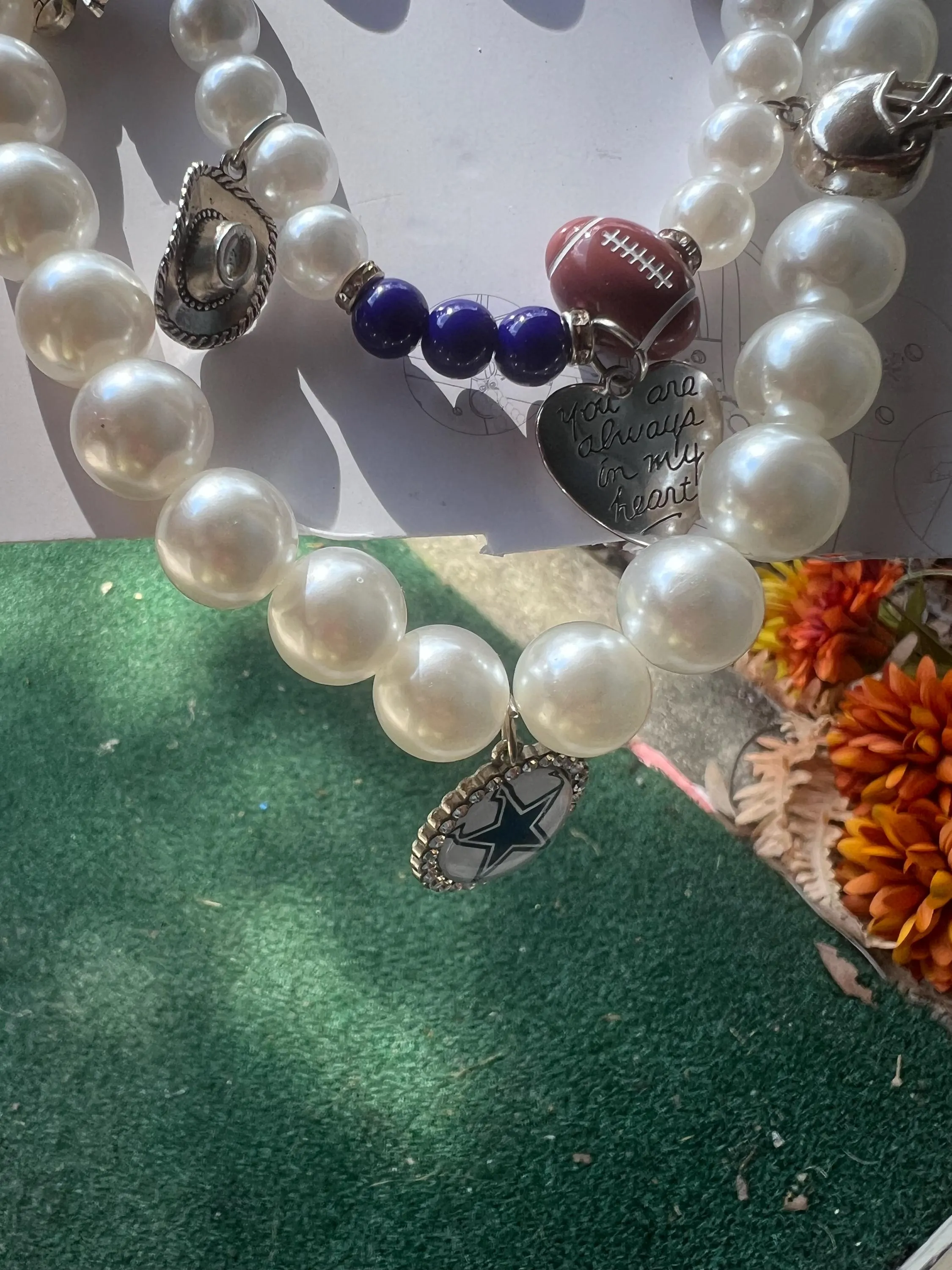 Dallas Cowboys Football Bag Charm/Keychain Handmade - image 5