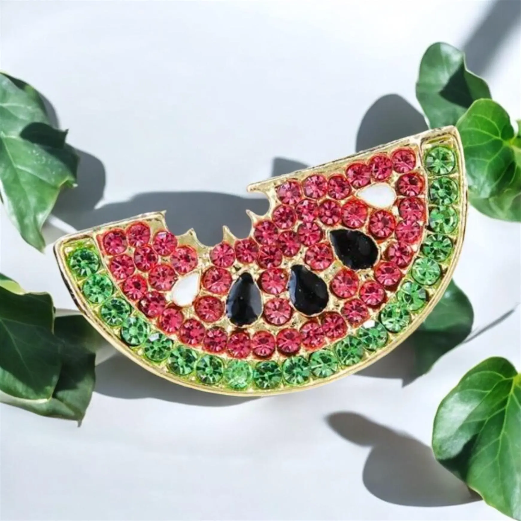 Palestine Watermelon Brooch: Palestinian Flag Colors, Tarnish-Resistant - image 4
