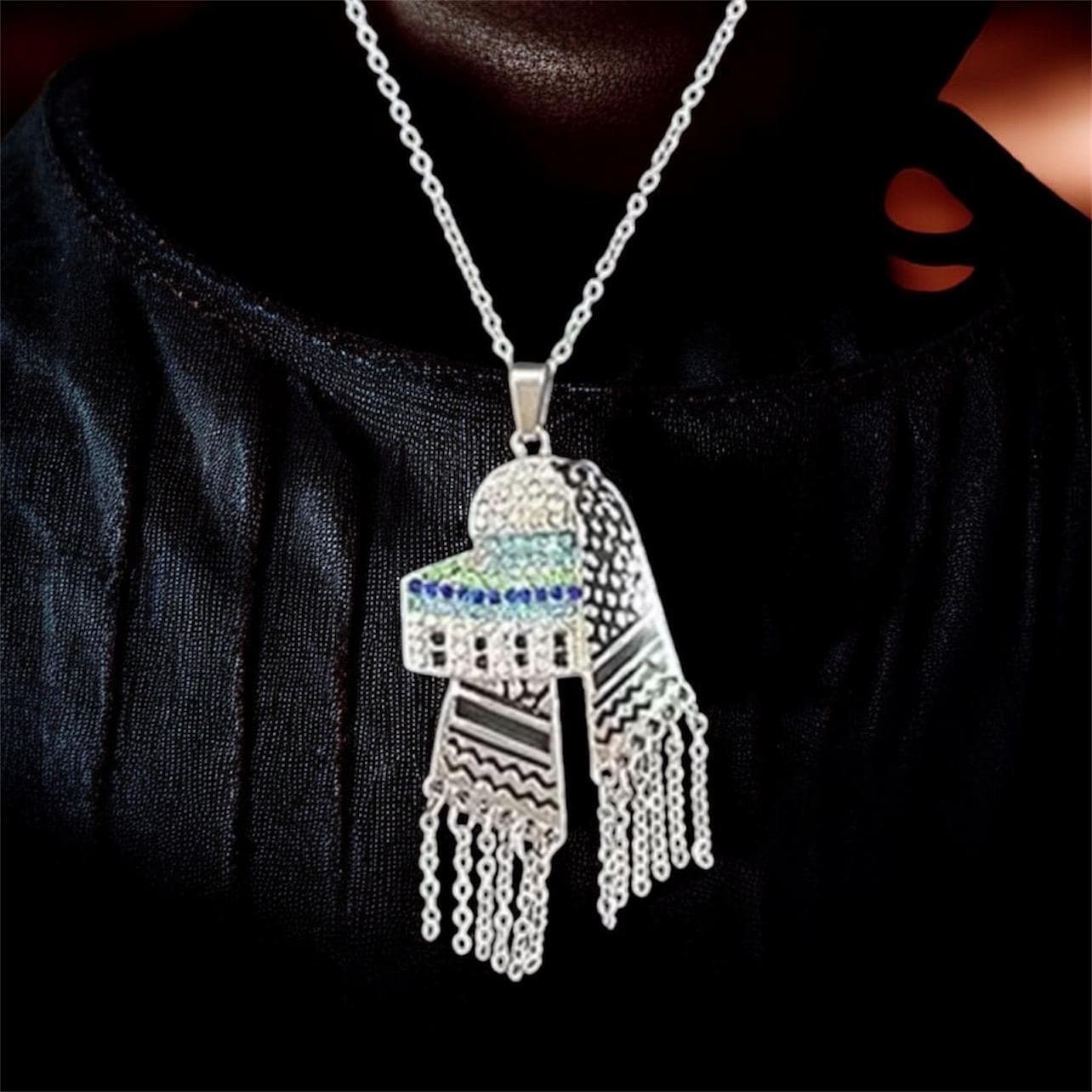 Crystal Dome of the Rock Necklace: Palestine Islamic Architecture Pendant - image 4