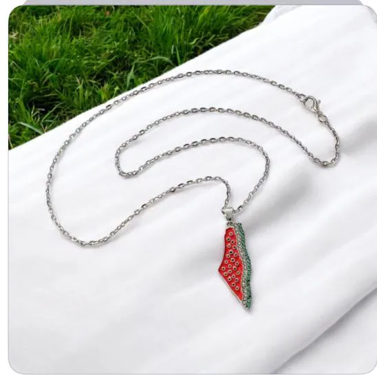 Palestine Necklace: Stainless Steel Keffiyeh Pendant - Free Palestine - image 4
