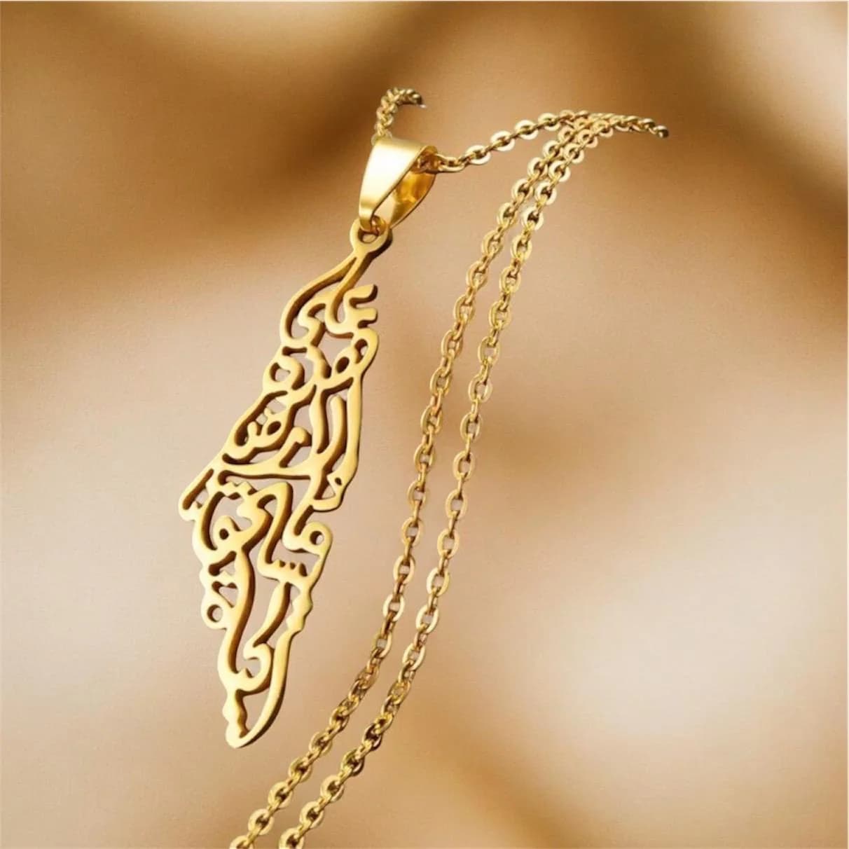 Palestine necklace , stainless steel,Gold silver Necklace