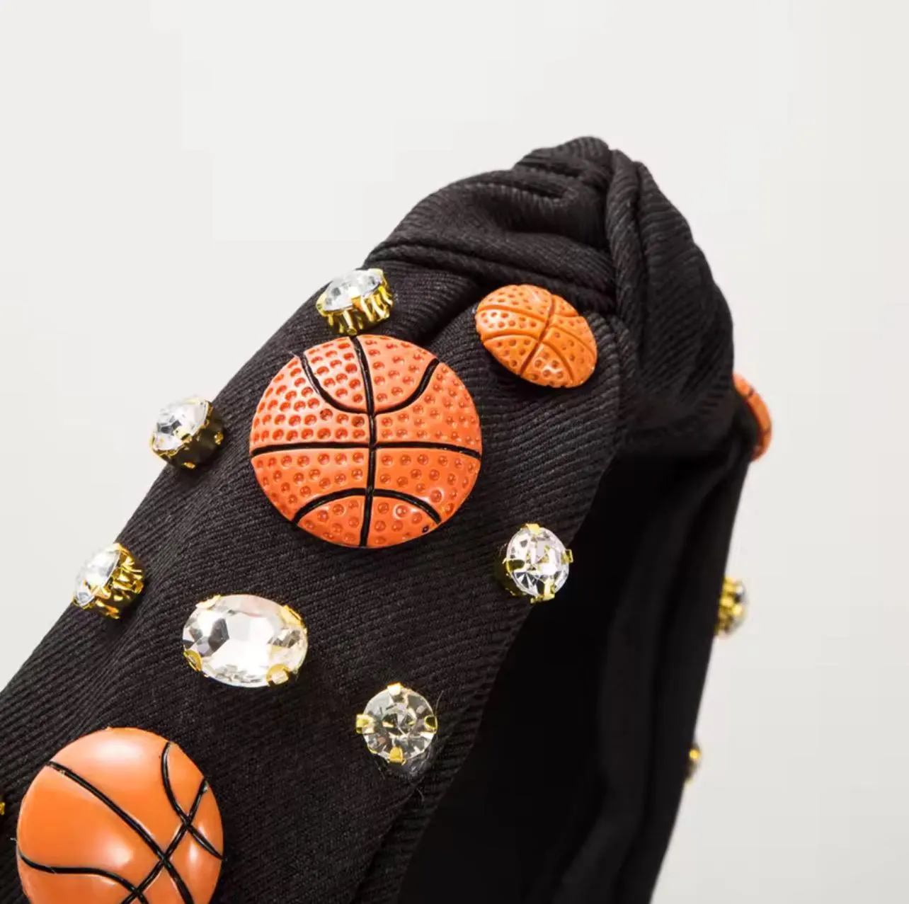Rhinestone Basketball Headband: Knotted Gameday Hair Accessory - image 5