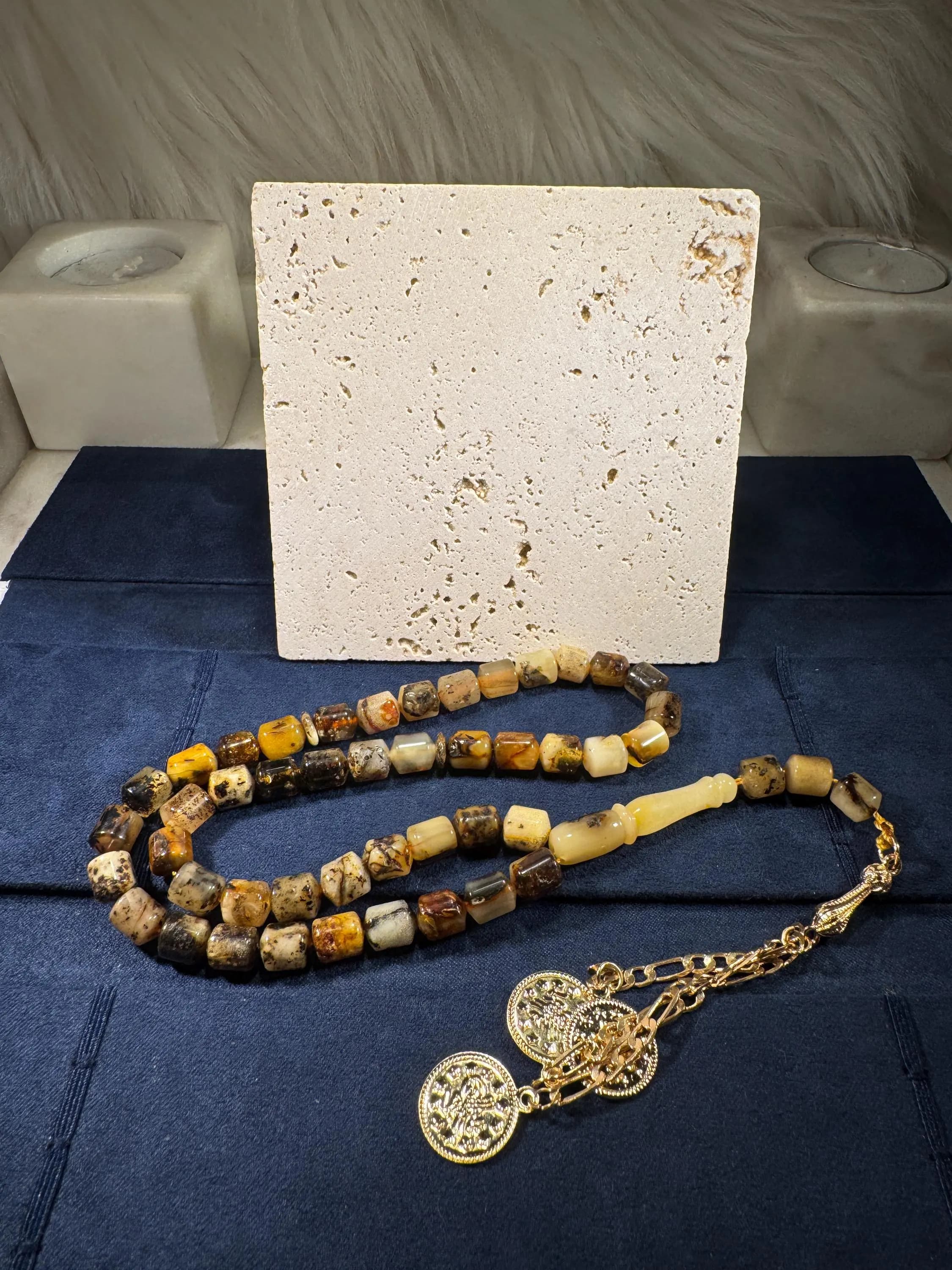 Handmade Baltic Amber Tasbih: Macintosh Style Islamic Prayer Beads - image 3