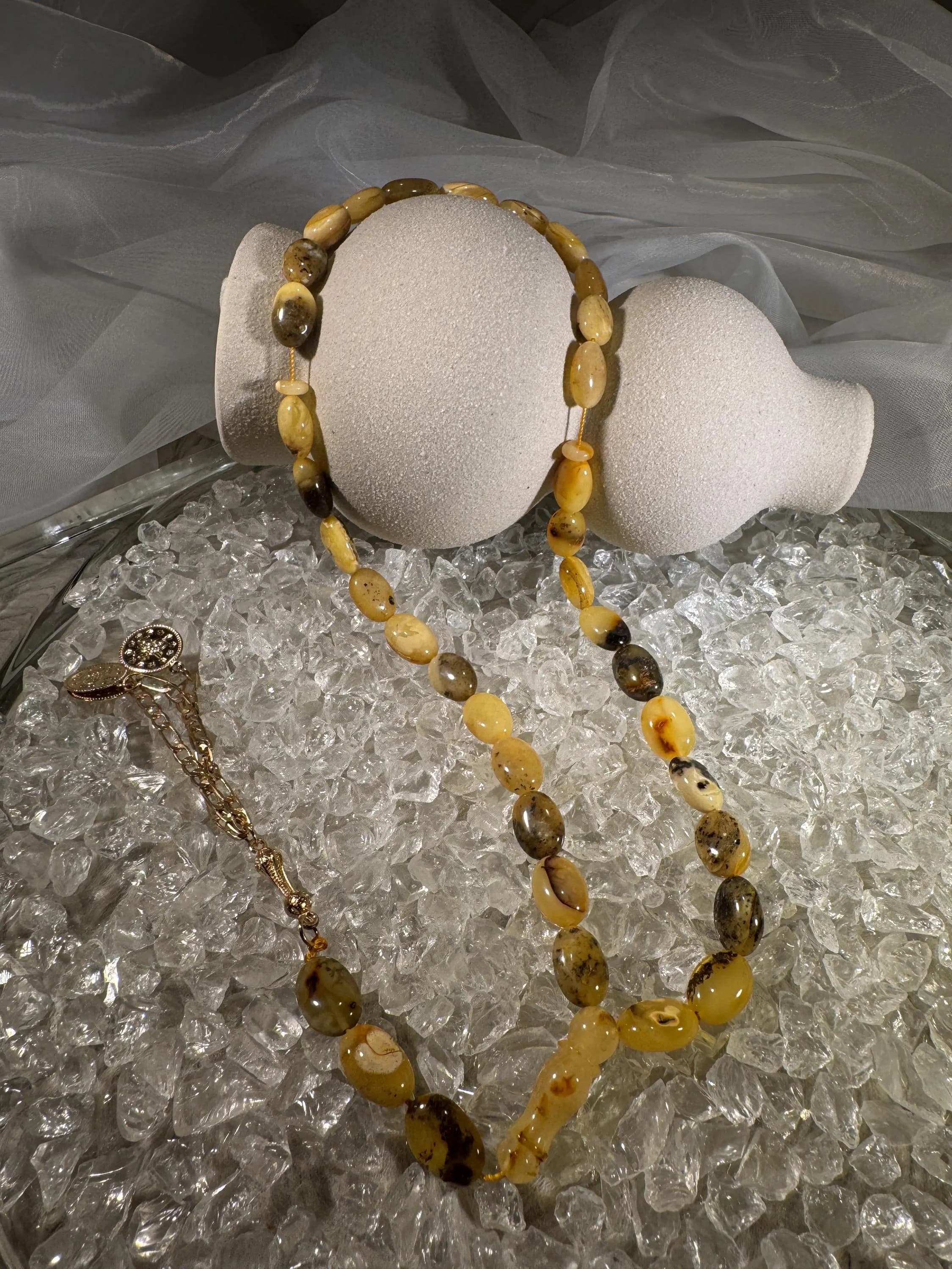 Handmade Baltic amber prayer beads tasbih – authentic Islamic misbaha for dhikr, meditation, and daily prayer