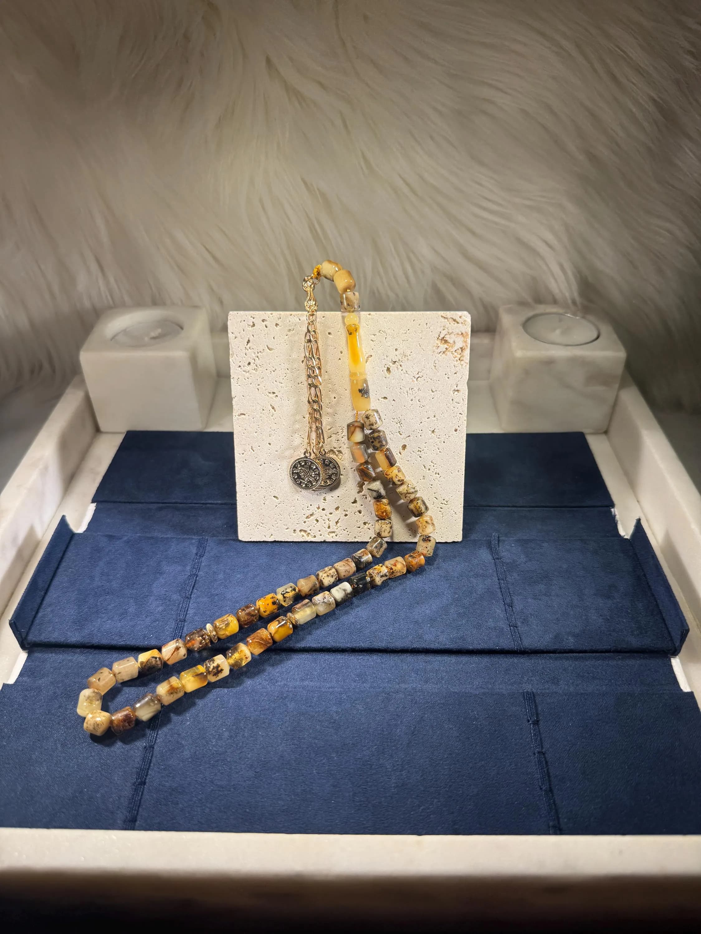 Handmade Baltic Amber Tasbih: Macintosh Style Islamic Prayer Beads - image 4