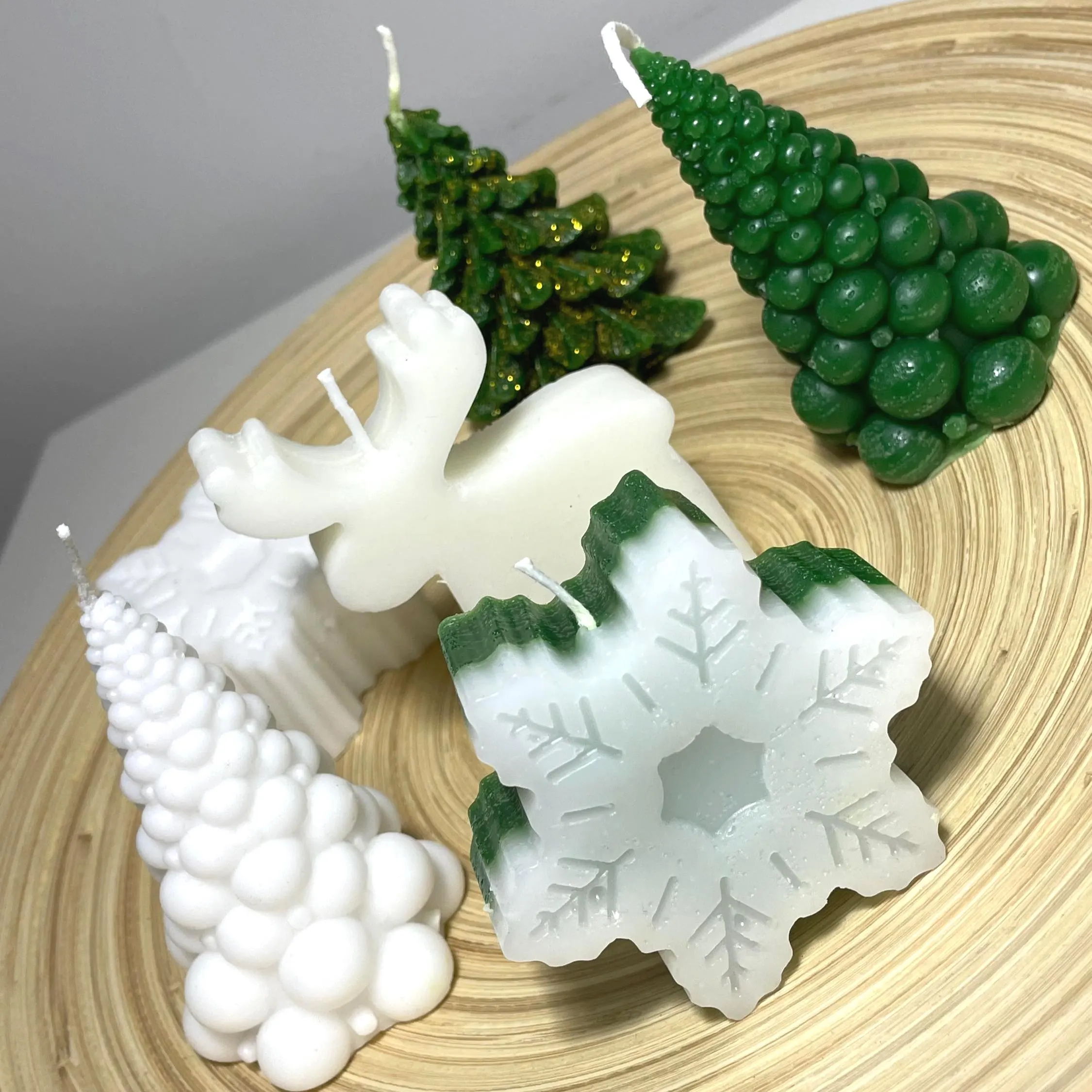 It's time to make your home cheerful and bright. Our handmade Christmas tree and candles are here to add a special touch to your holiday celebrations.