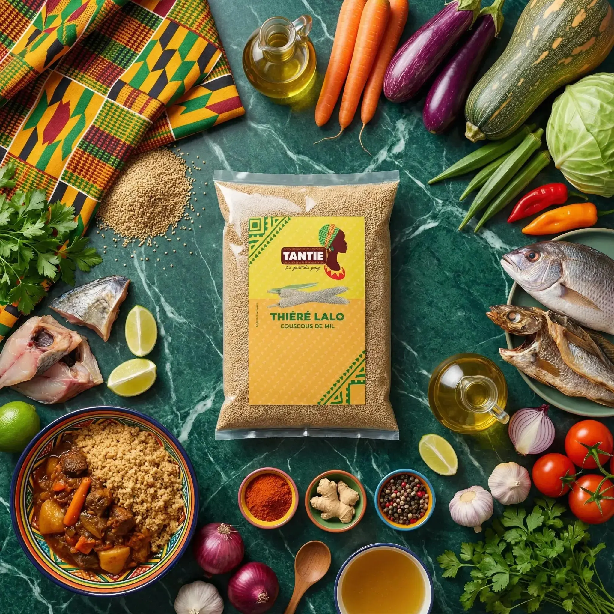Thiéré lalo TANTIE, couscous sénégalais de mil et maïs à grain fin | Lot de 10 sachets de 500 g - image 4