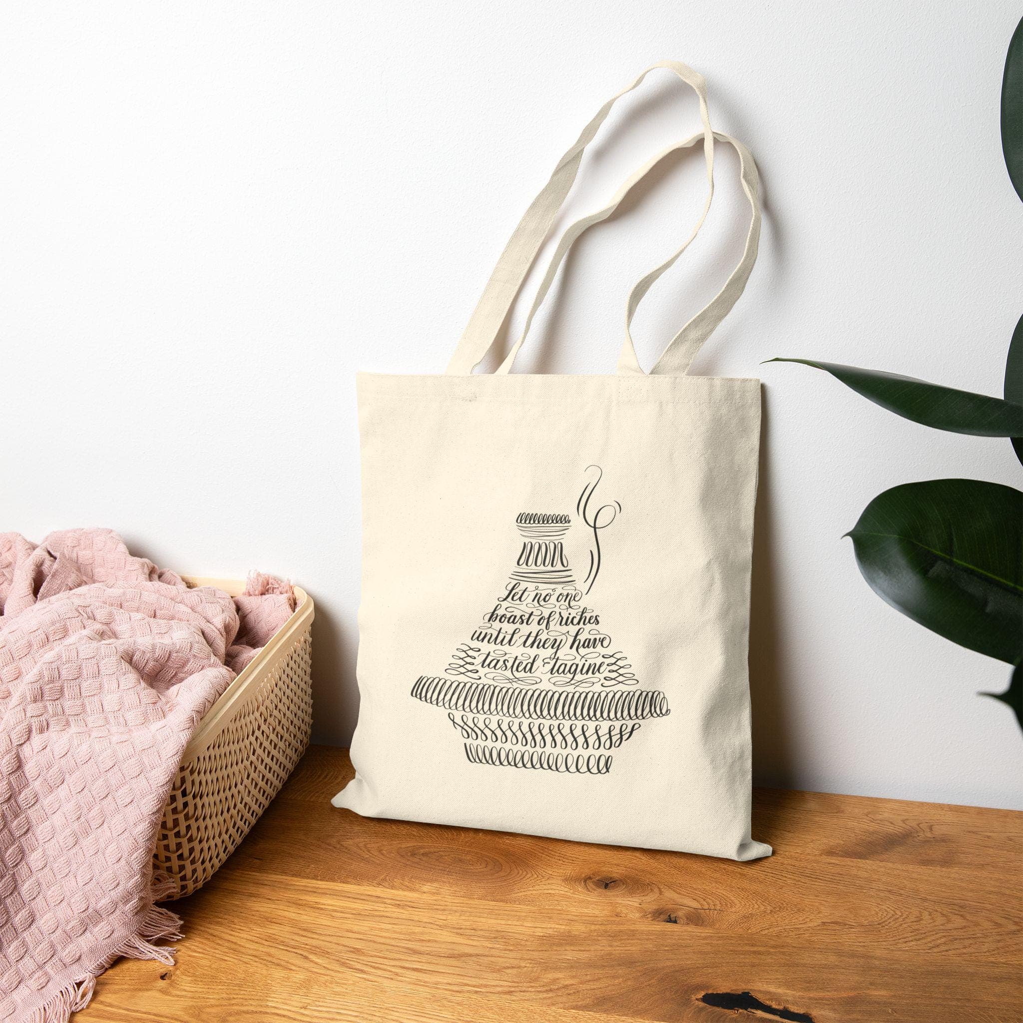 Tagine Calligraphy Tote Bag Gift for North African Foodie | Moroccan, Algerian, Tunisian Cooking - image 5