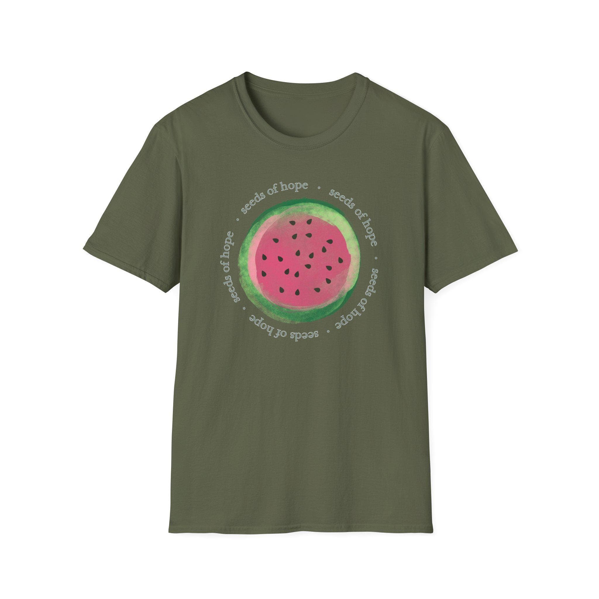 Seeds of Hope Watermelon Palestine Unisex T-Shirt - image 5