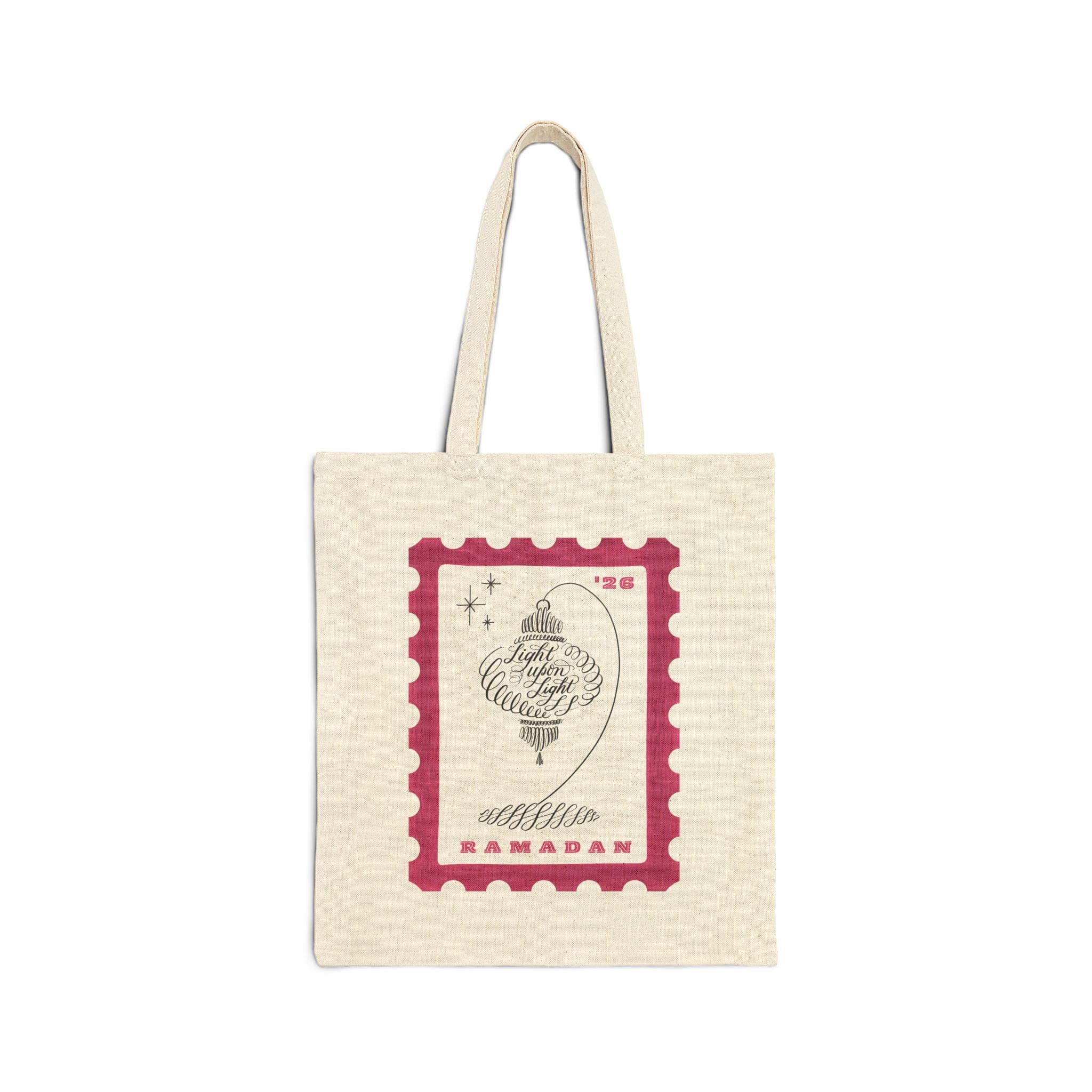Ramadan 2026 Tote Bag | Calligraphy Art | Light Upon Light | Stamp Design | Turkish Lamp - image 4