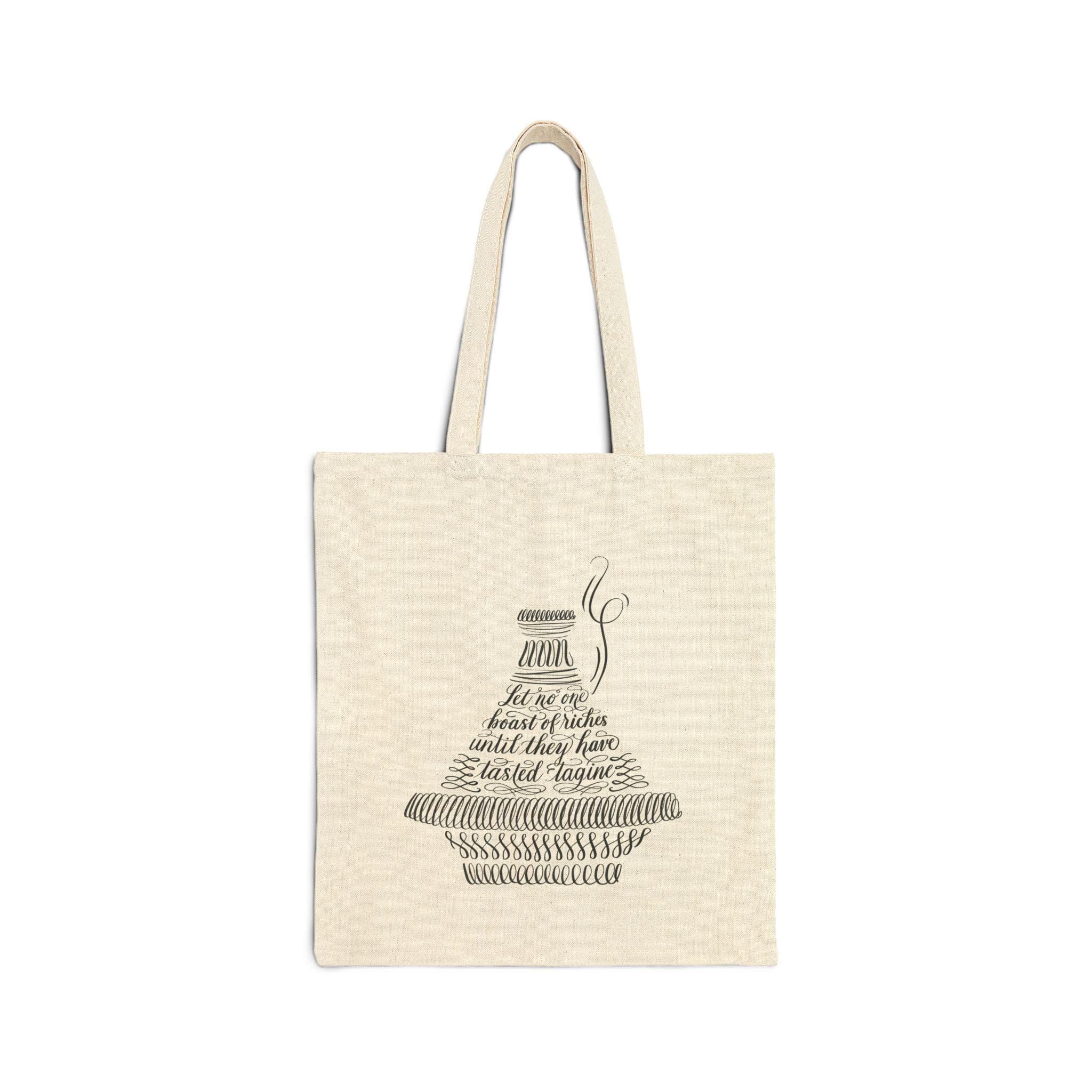 Tagine Calligraphy Tote Bag Gift for North African Foodie | Moroccan, Algerian, Tunisian Cooking - image 4