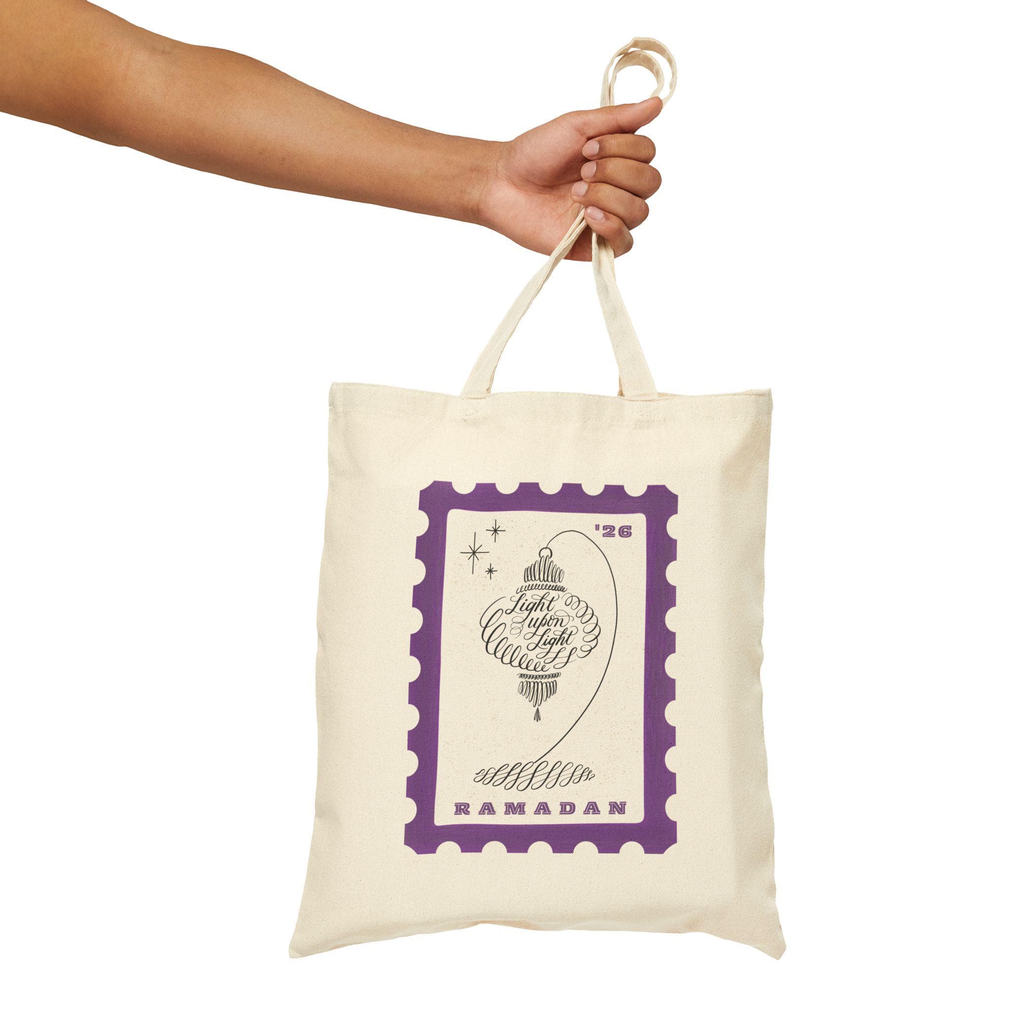 Ramadan 2026 Tote Bag | Calligraphy Art | Light Upon Light | Stamp Design | Turkish Lamp - image 5