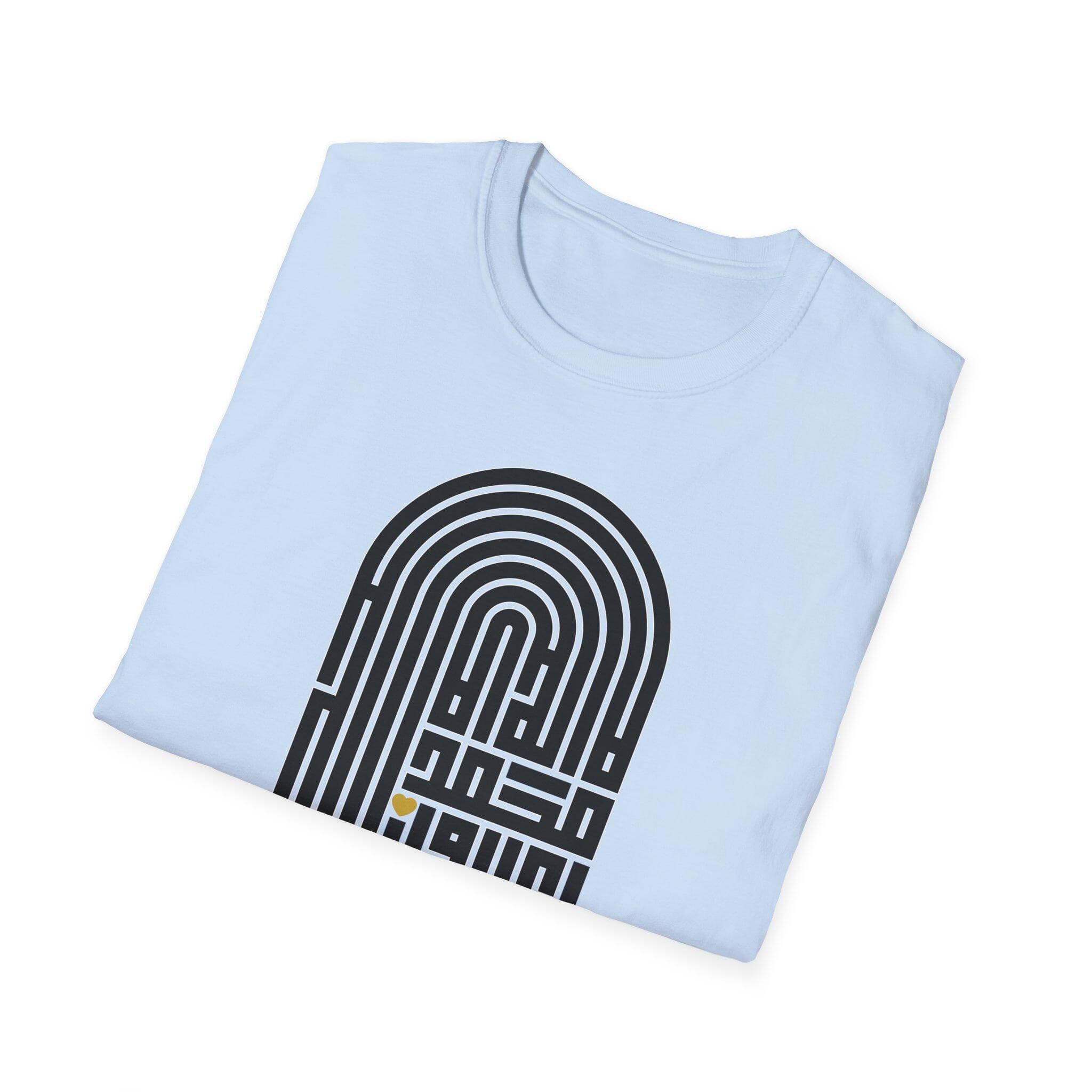 Islamic SHAHADA Calligraphy | Black Kufi-Style SHAHADA on Light Colored T-Shirt - image 3