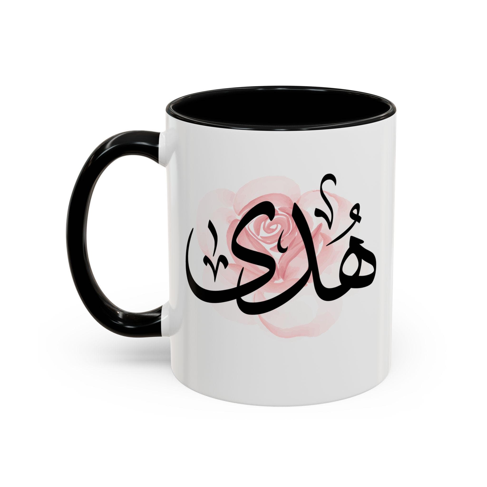 Huda هدى Arabic Calligraphy Coffee Mug - Soft Pink Rose - Elegant Eid gift, Birthday for Muslim, Tea lover, Eid gift for her - image 3