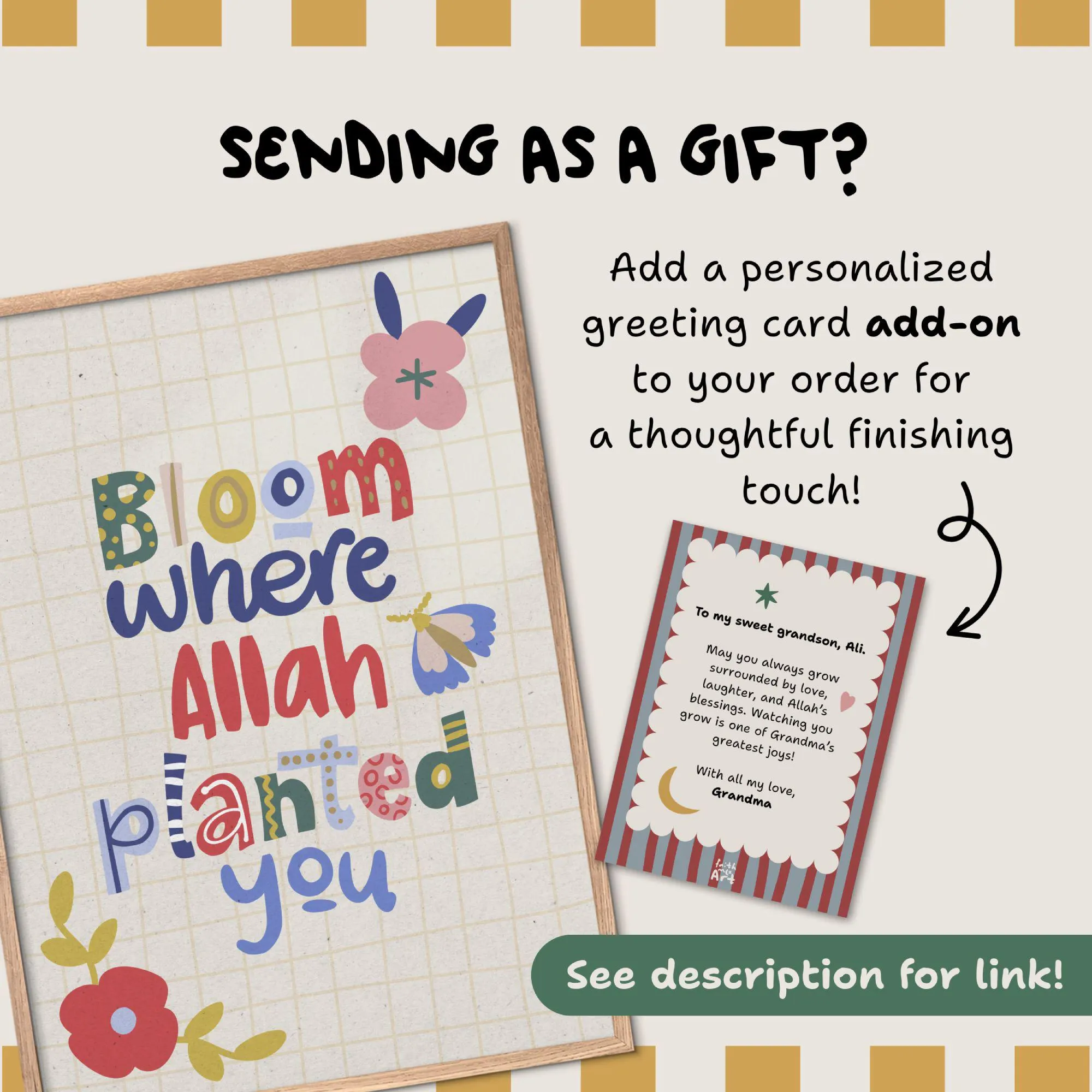 Bloom Where Allah Planted You Prints, Islamic Colorful Home Decor, Muslim Nursery Wall Art - image 3