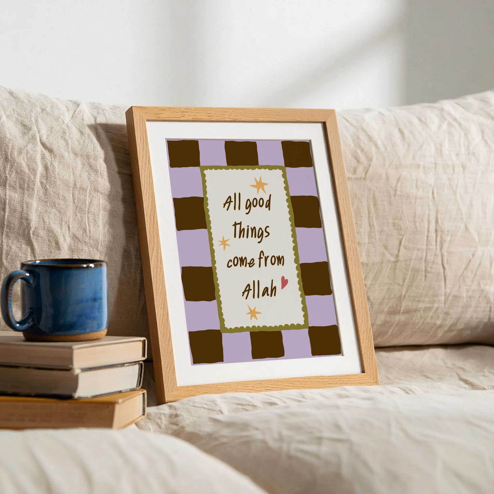 Allah Heartfelt Quote Prints, Islamic Kids Whimsical Home Decor, Muslim Nursery Wall Art - image 5
