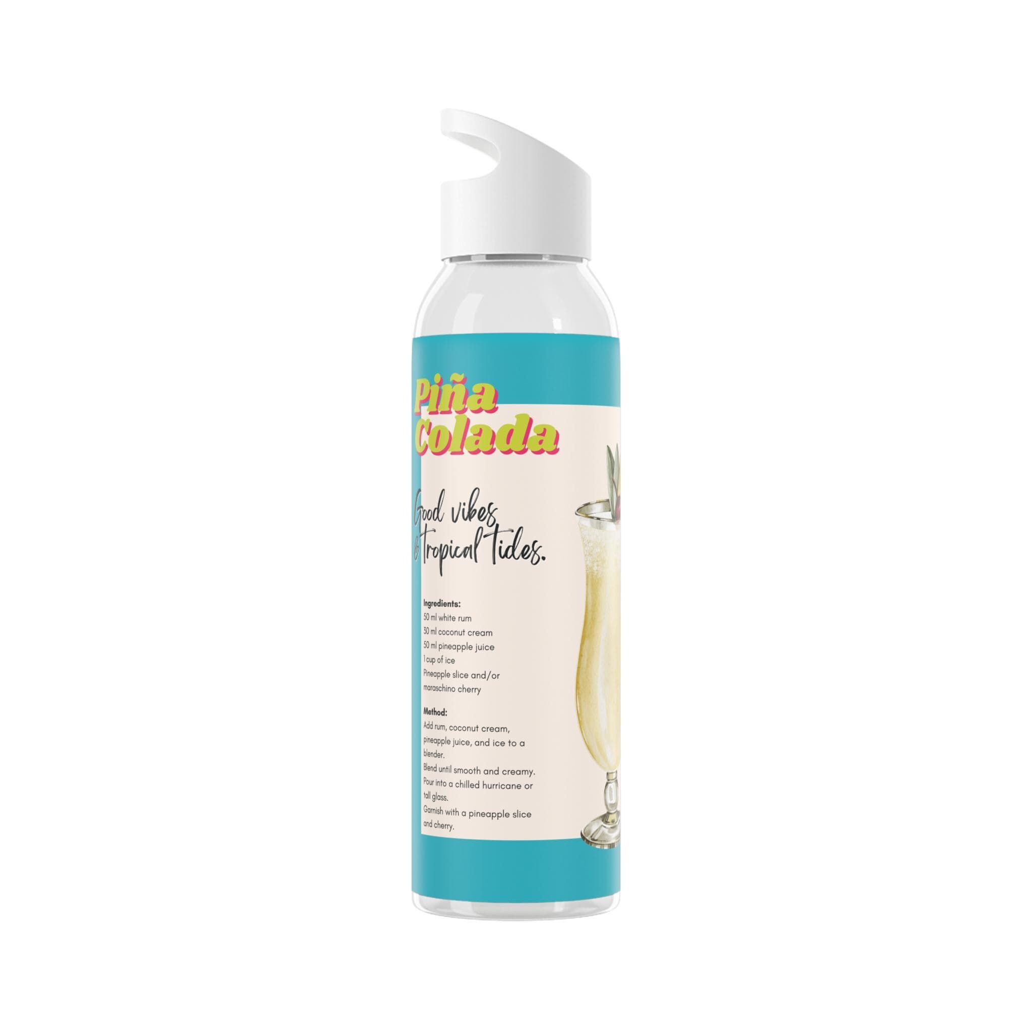 Pina Colada Recipe Water Bottle: Vibrant Novelty Design - image 4