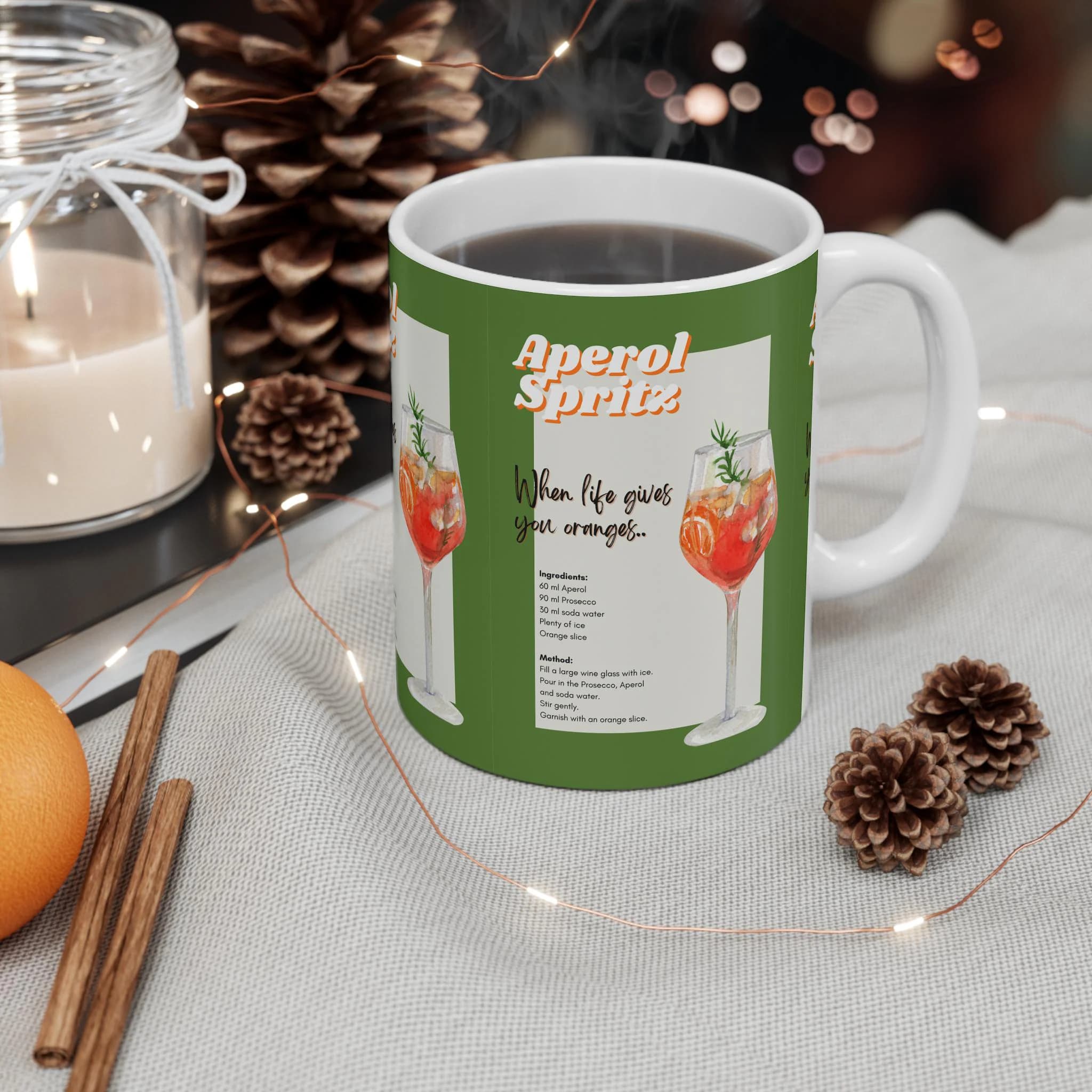 Aperol Spritz Recipe Mug: Chic Cocktail Coffee Cup - UK Made - image 5
